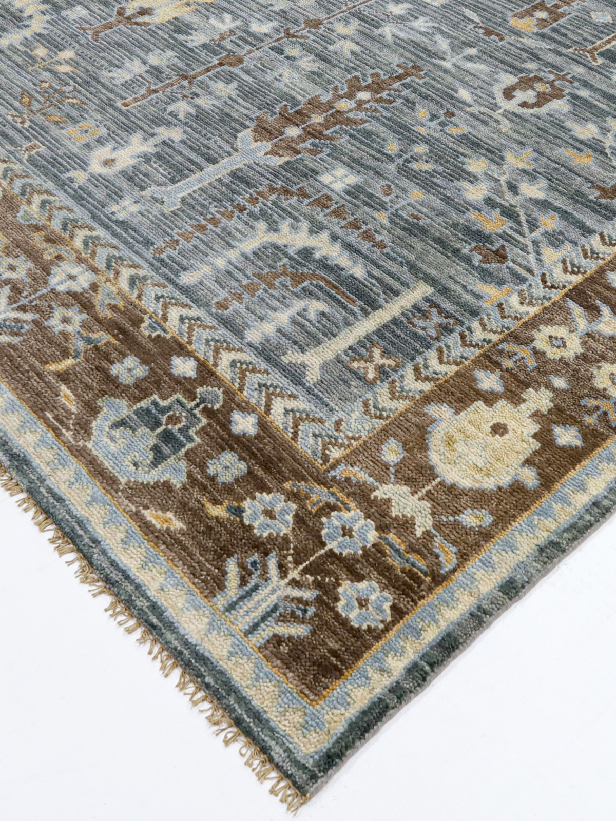 Persian Garden Wool Rug - Midnight Charcoal