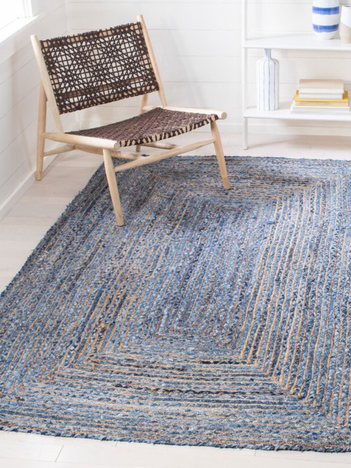 Minna upcycled braided area rug