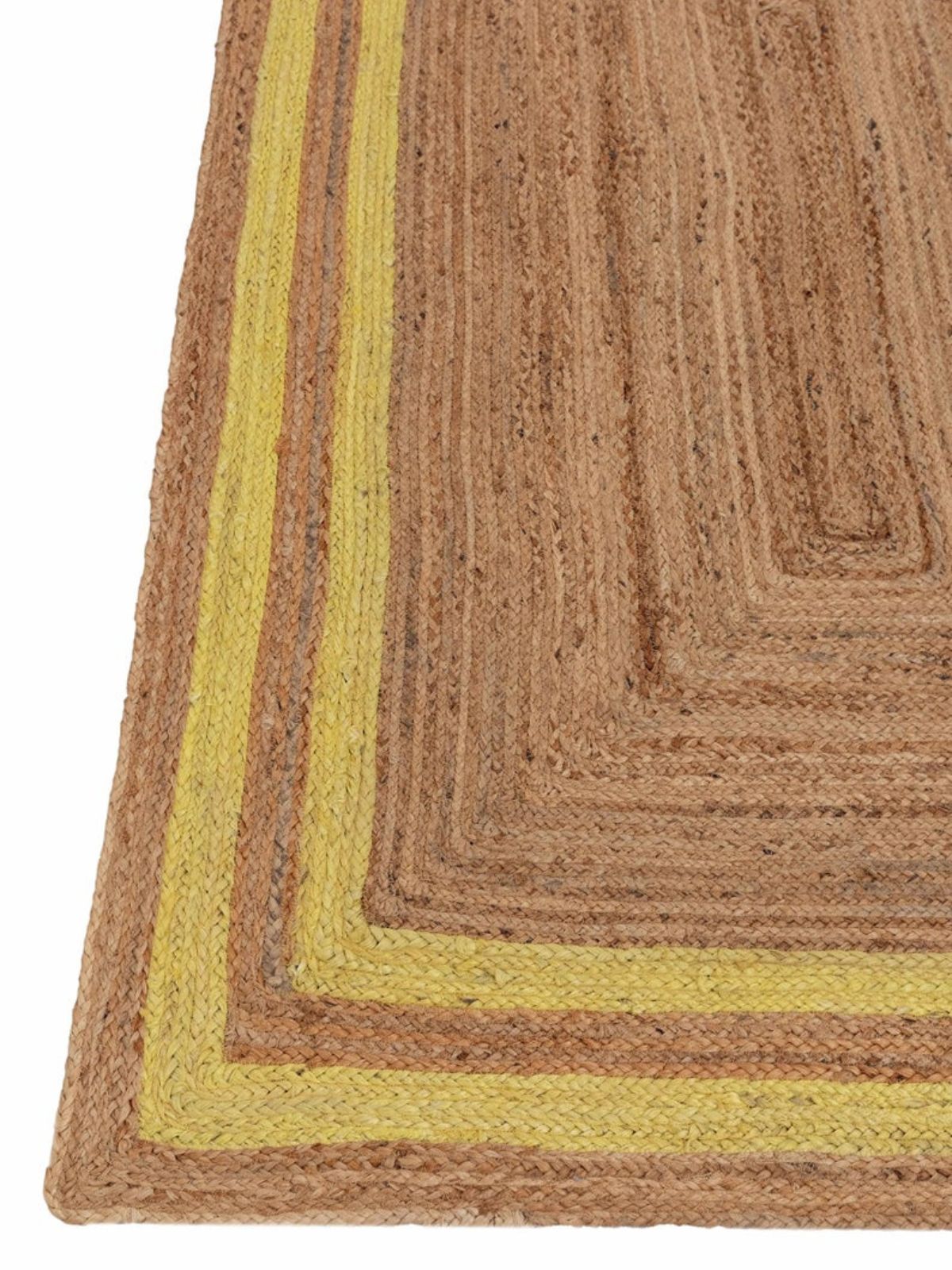 Niamey double border jute braided area rug