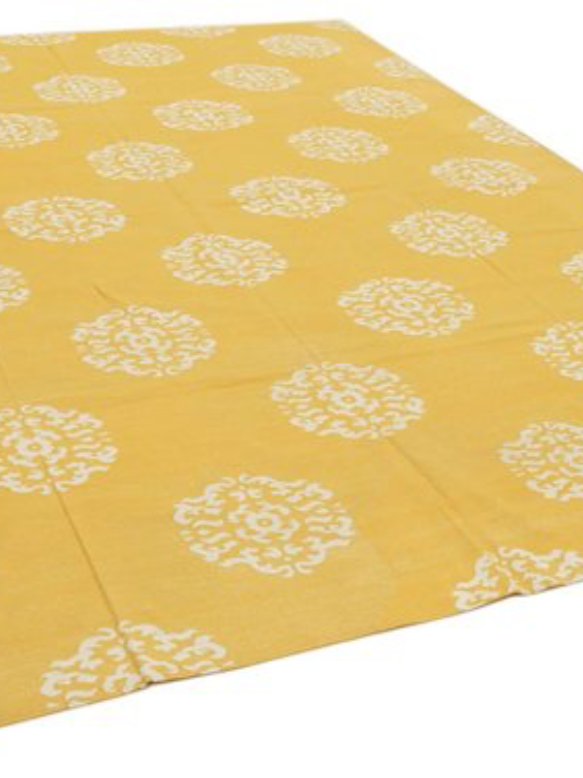 Yellow Medallion Cotton Rug