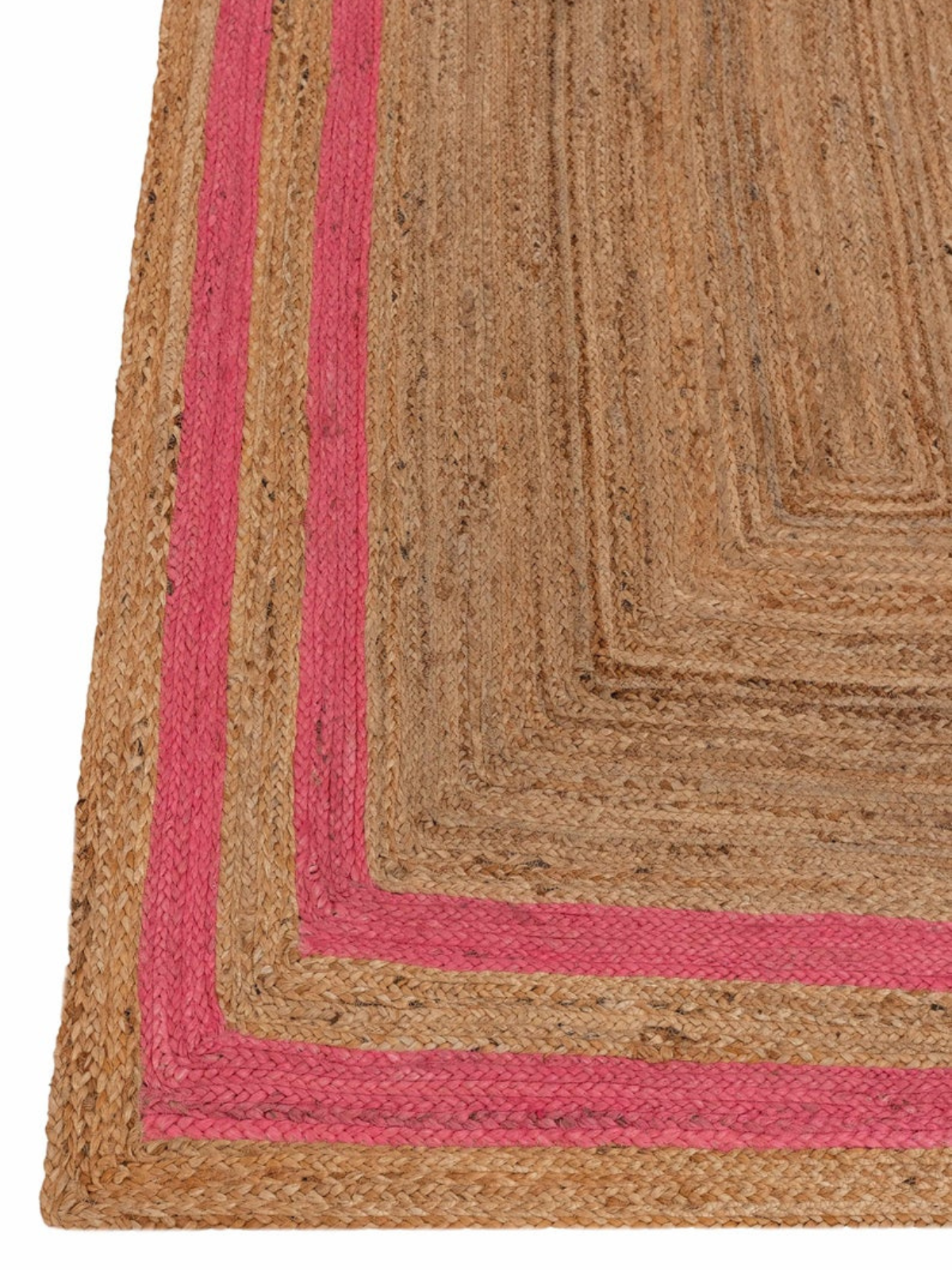 Niamey double border jute braided area rug