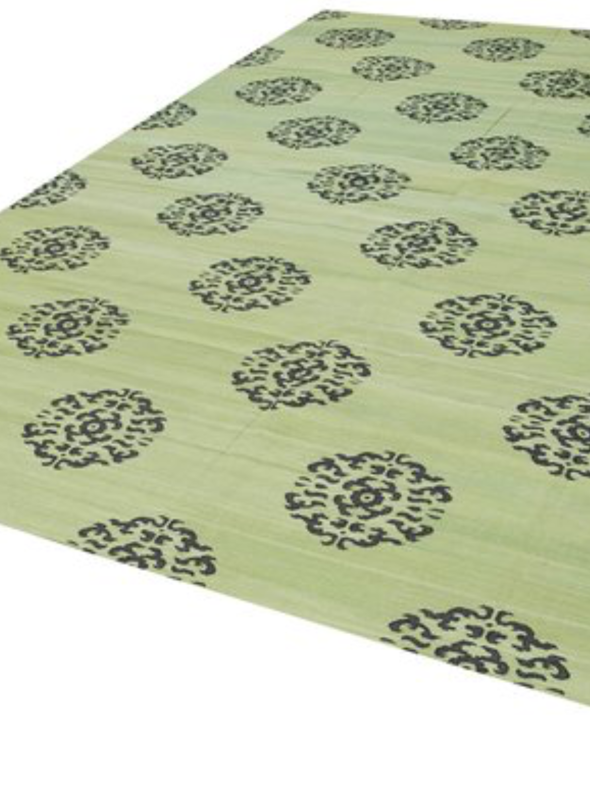 Green  Medallion Cotton Rug