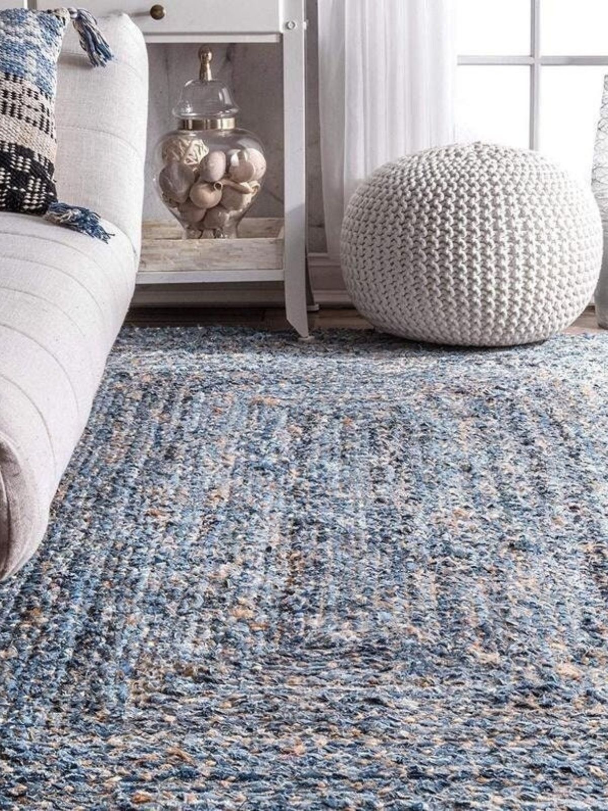 Minna braided area rug