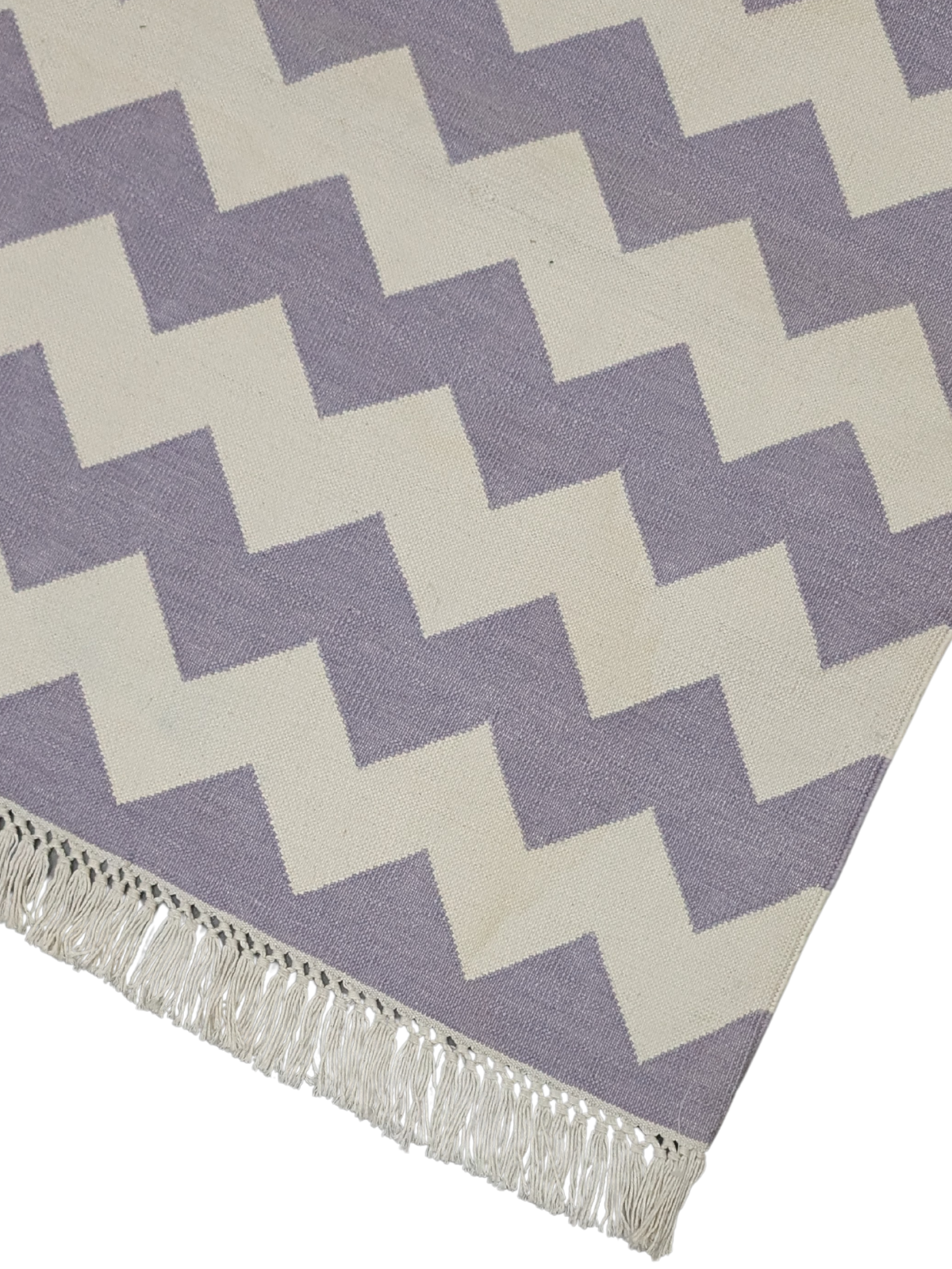 Amethyst Zigzag Cotton Rug