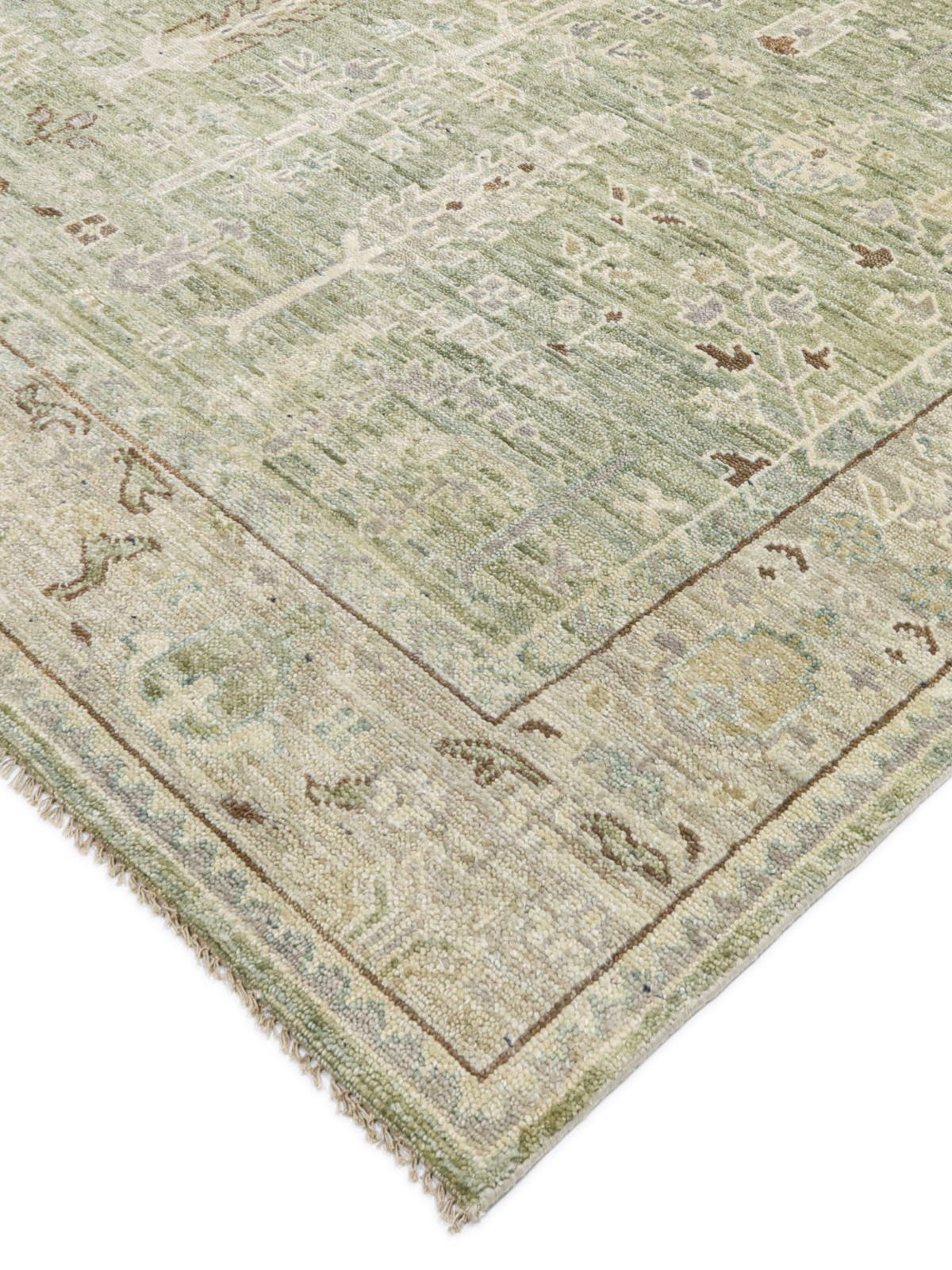 Persian Garden Wool Rug - Willow Green