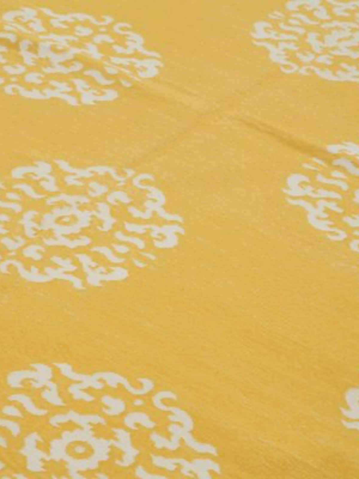 Yellow Medallion Cotton Rug