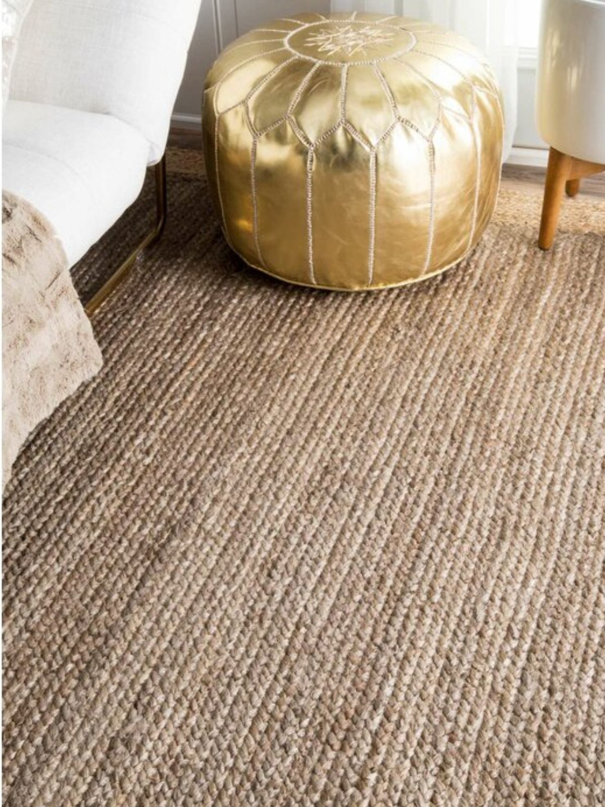 Juba jute bordered area rug