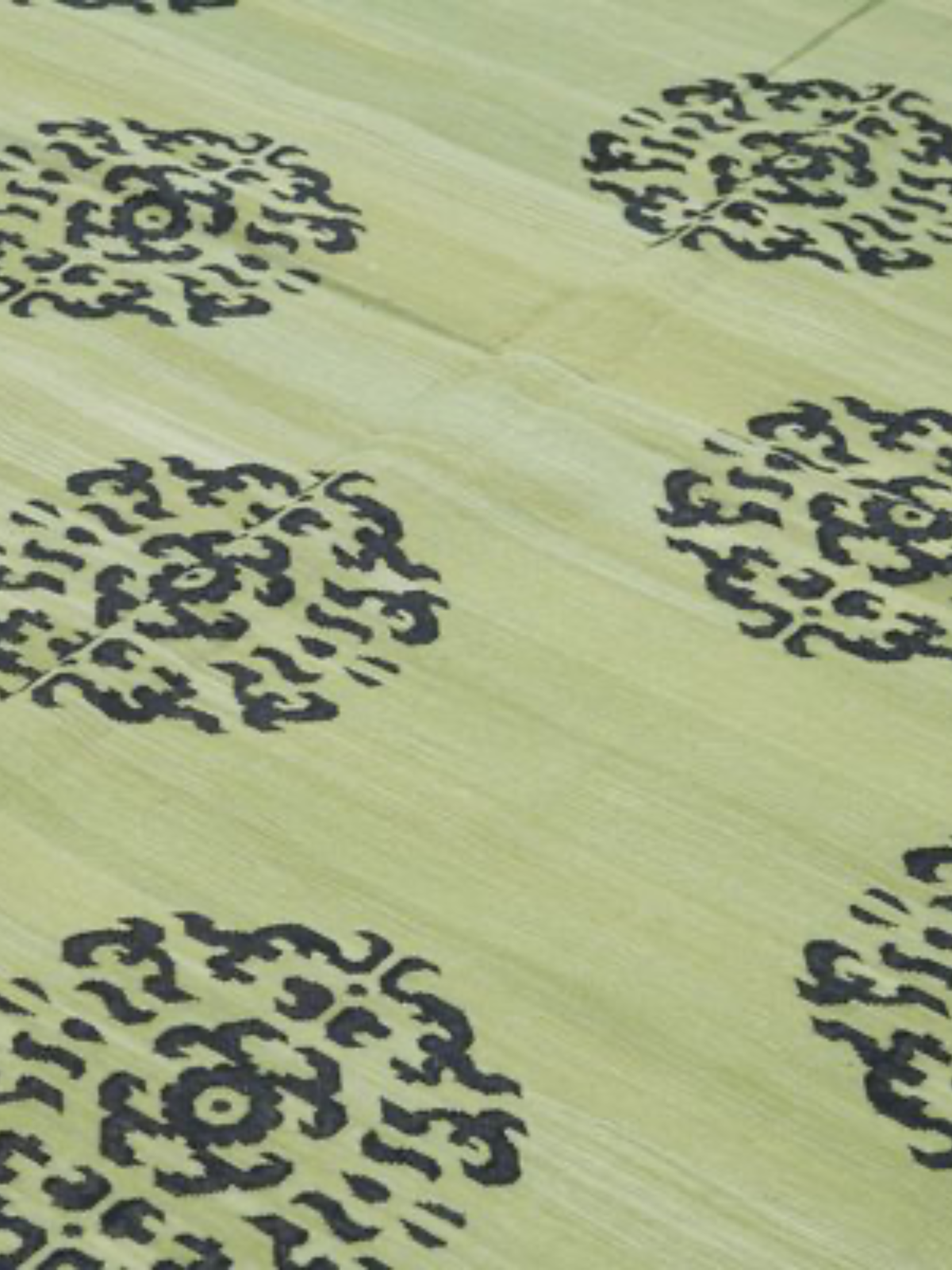 Green  Medallion Cotton Rug