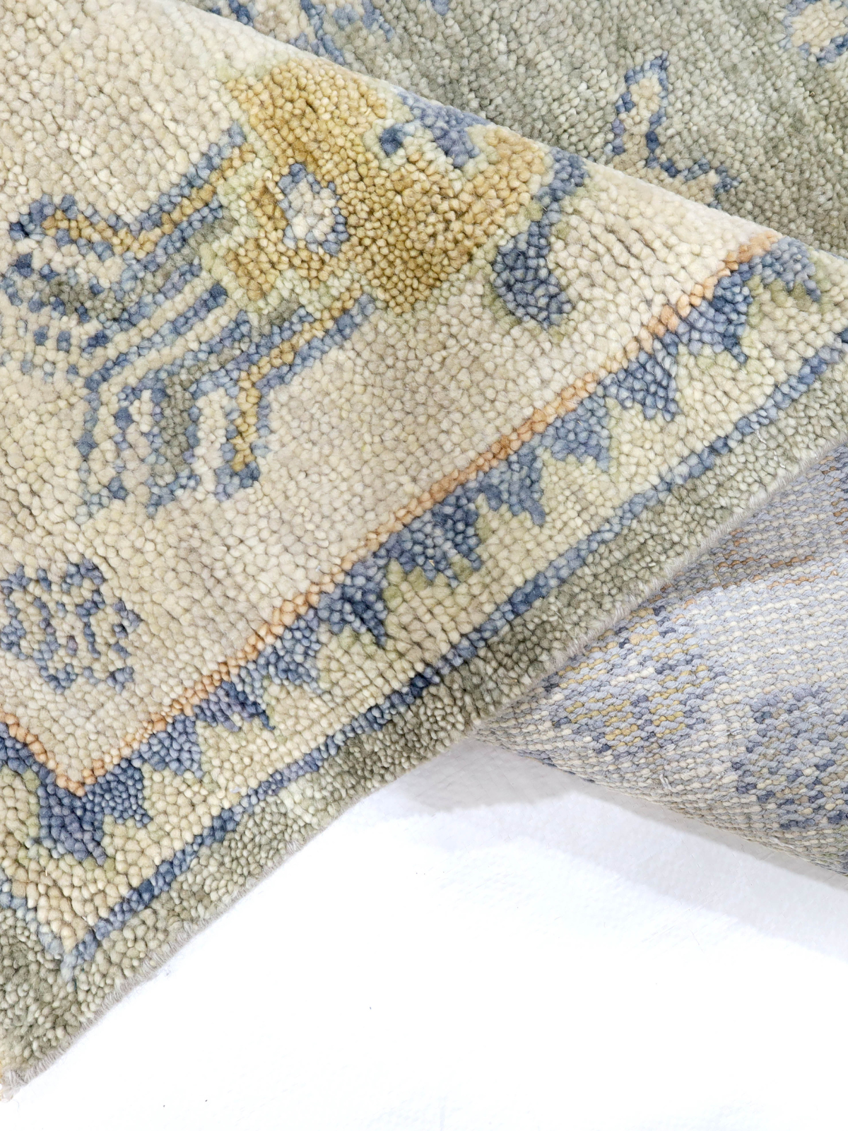 Persian Garden Wool Rug - Olive Slate