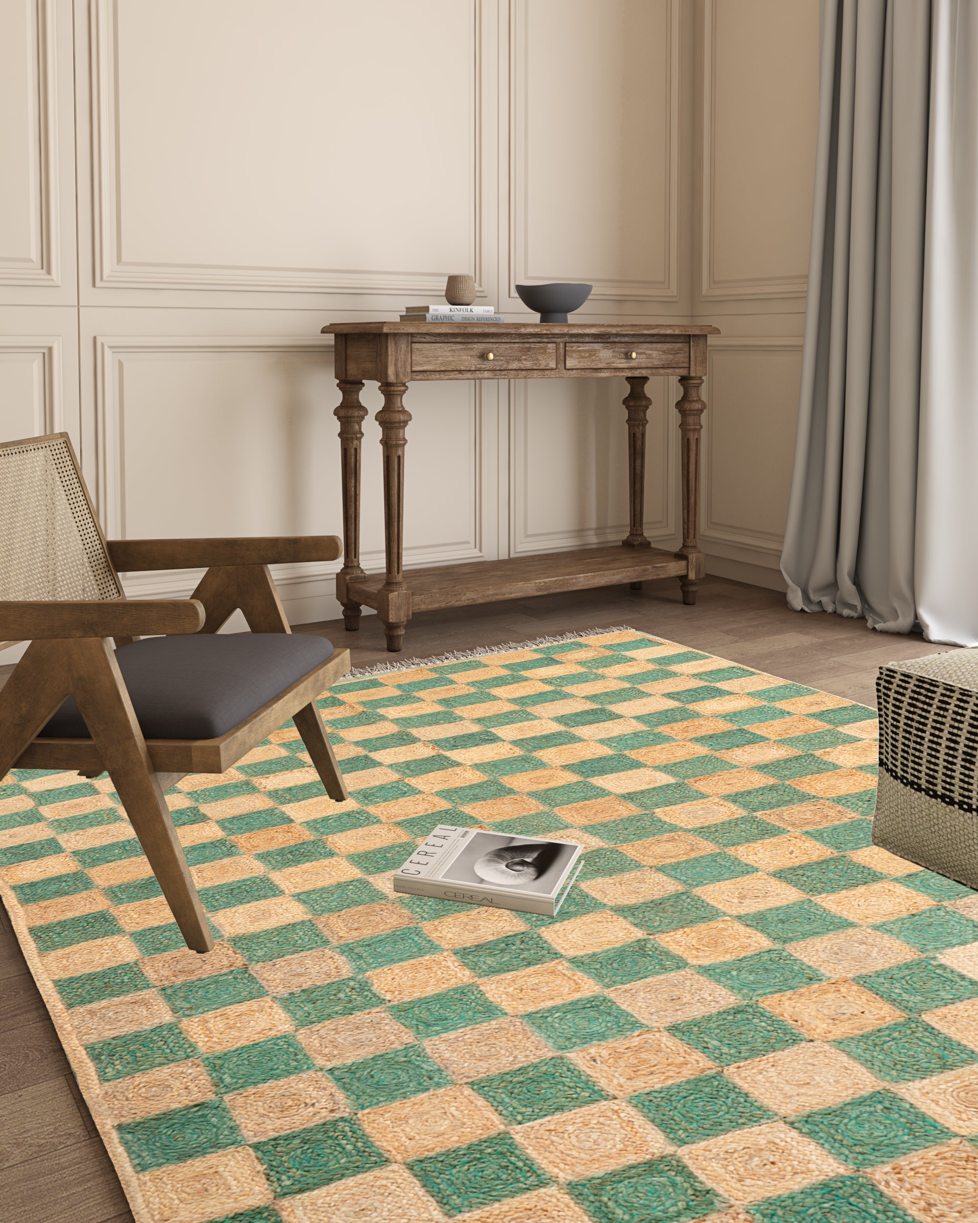 Windsor checkered Jute rug