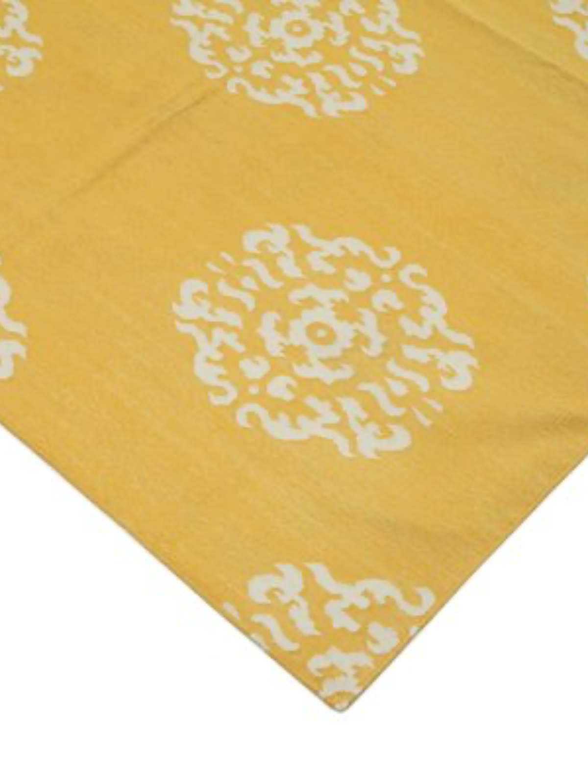 Yellow Medallion Cotton Rug