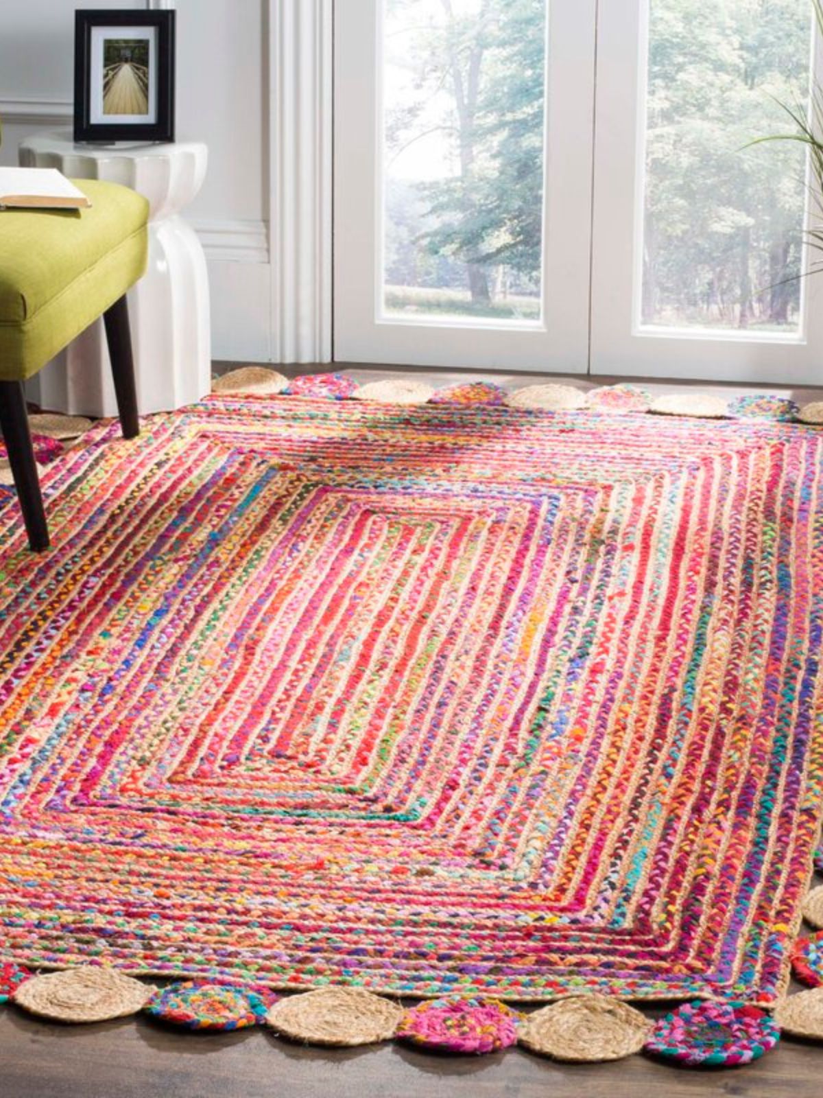 Porto vivid braided area rug