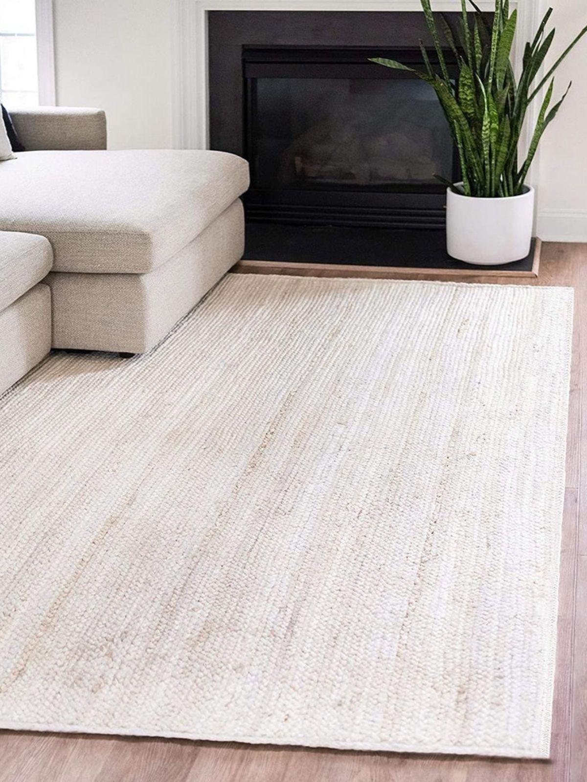 Lusaka natural jute braided area rug