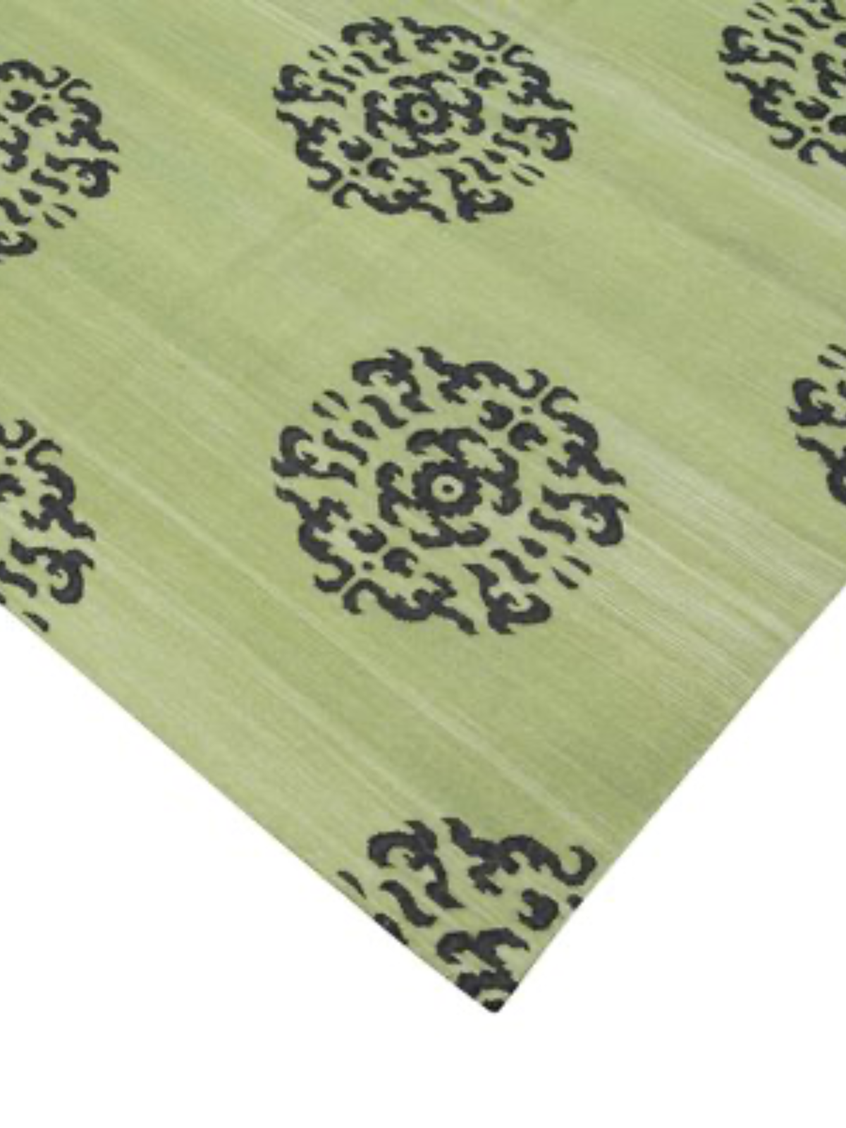 Green  Medallion Cotton Rug