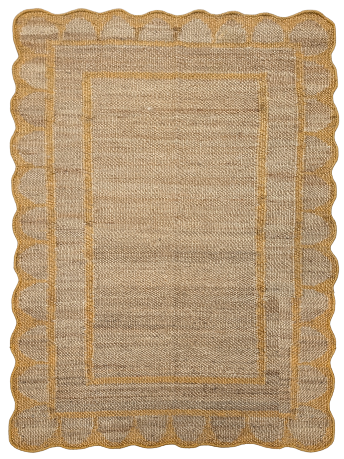 Kigali scalloped hemp rug