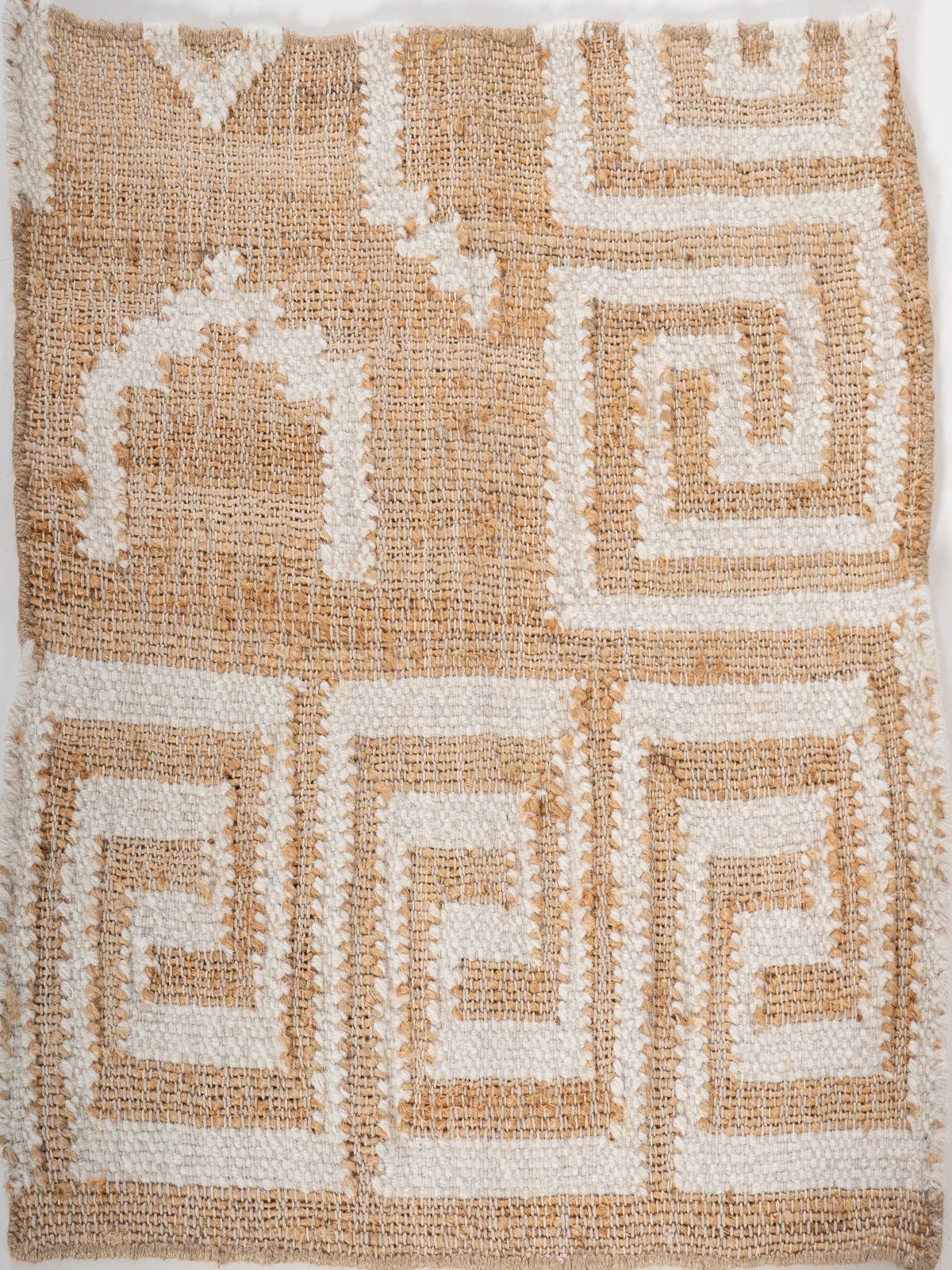 Aegean Charm Jute Rug geometric jute rug in Natural tones
