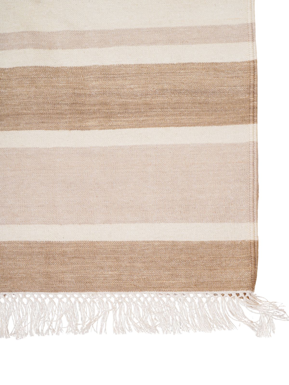 Elevate your living space with our Handwoven Amber Arpeggio Flatweave Rug, a true testament to craftsmanship and timeless design. This luxurious wool rug features a unique irregular stripe pattern, making it the perfect centerpiece for any room.