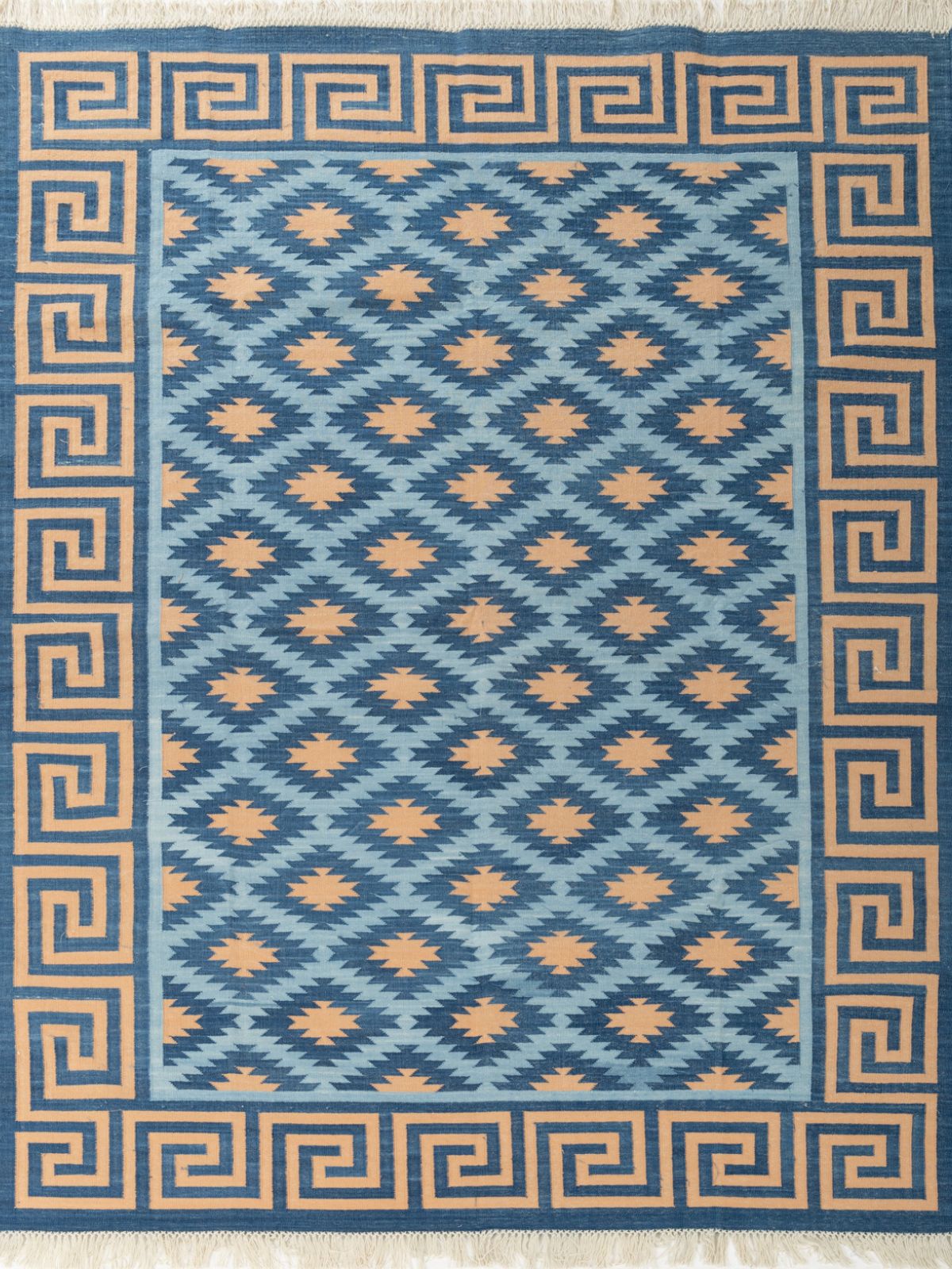 Blue Hellenic Flatweave Rug