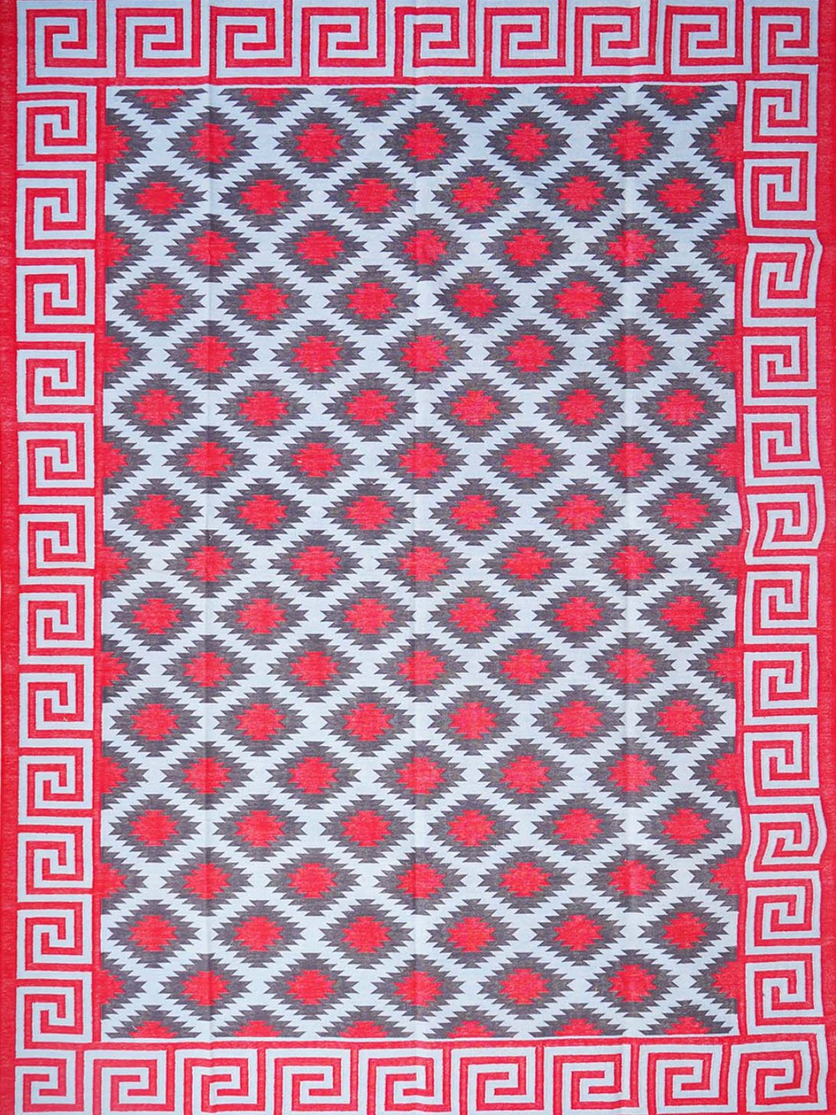 Cherry hellenic Flatweave rug