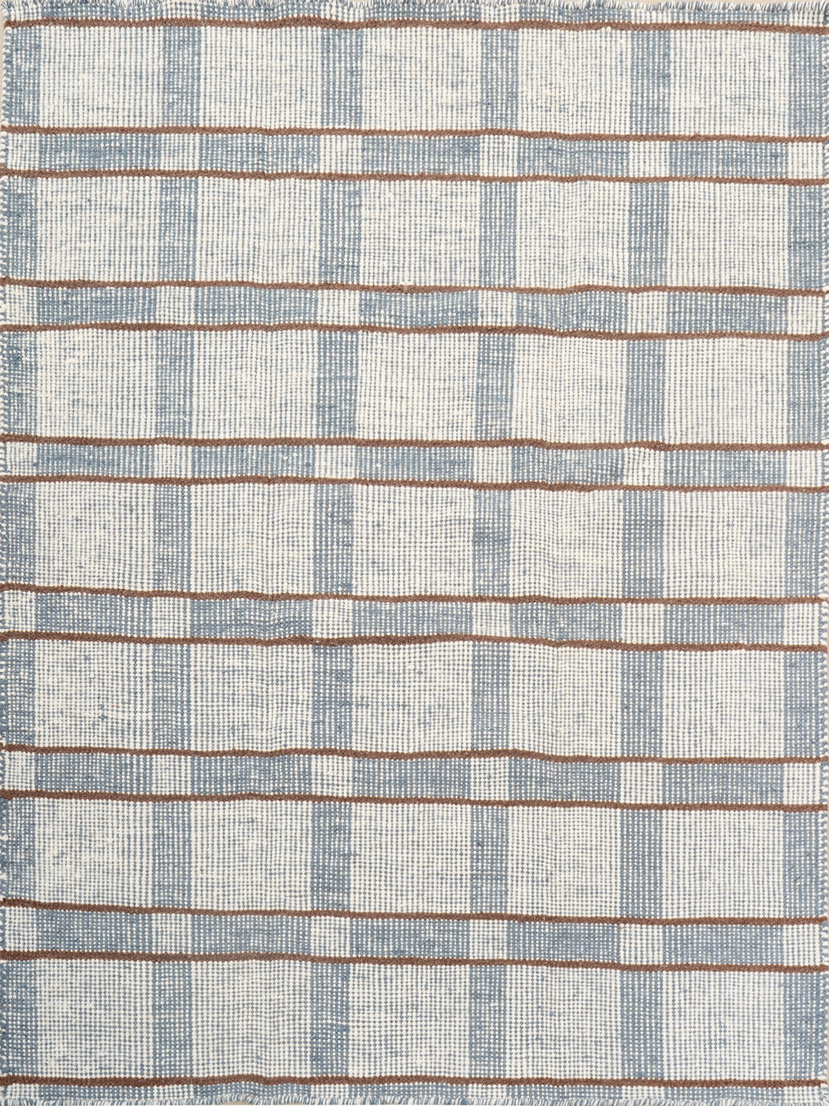 Calm Check Handwoven Wool Rug_1