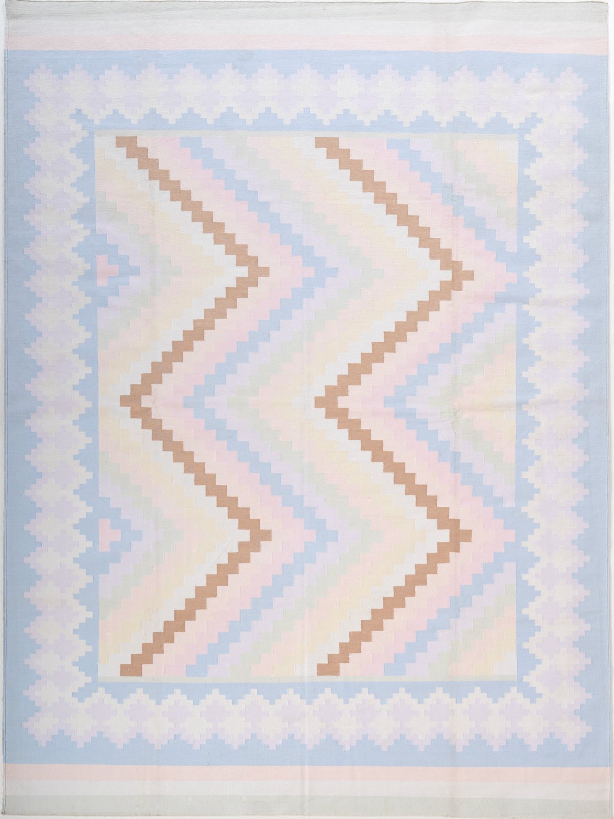 Pastel Udaipur Chevron Dhurrie