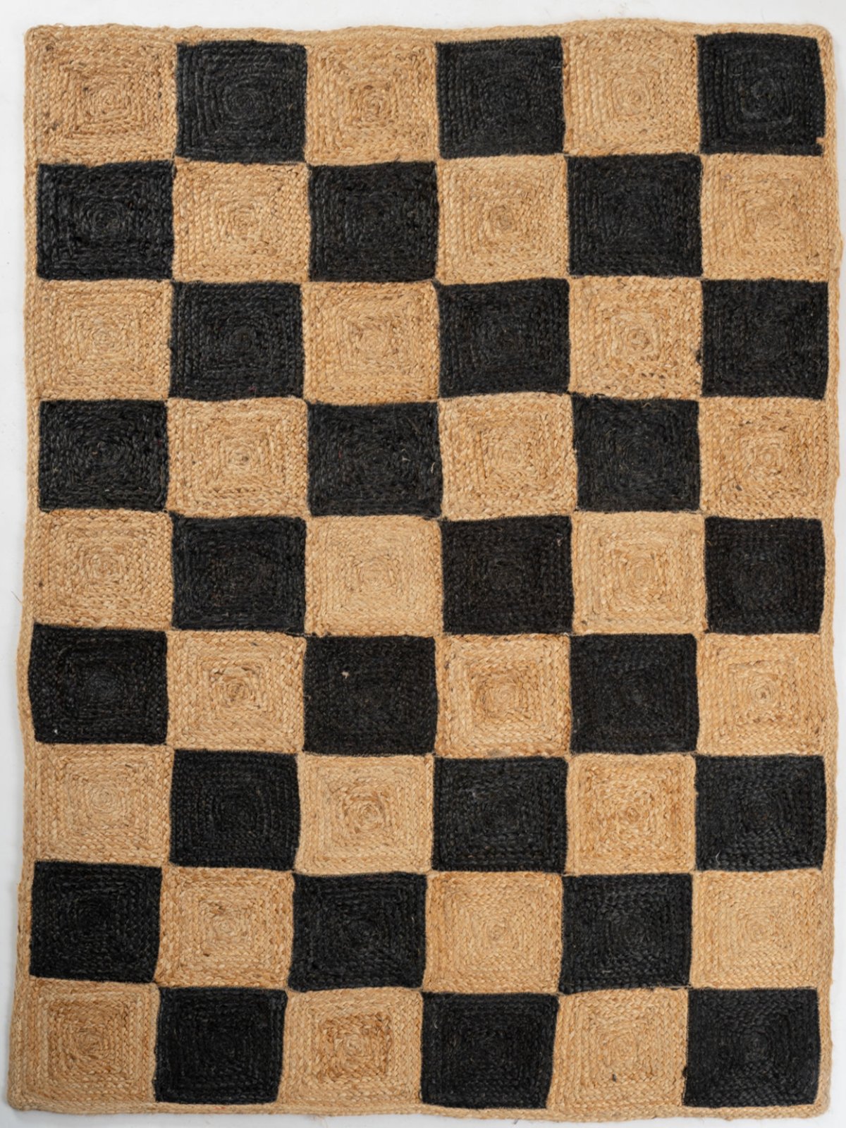 Lincoln checkered jute rug