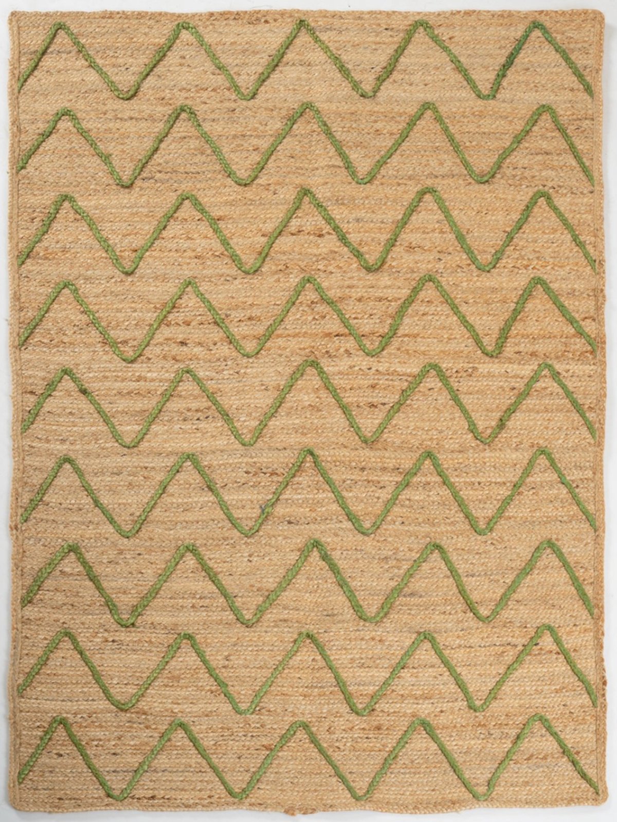 Lagos zig zag braided area rug