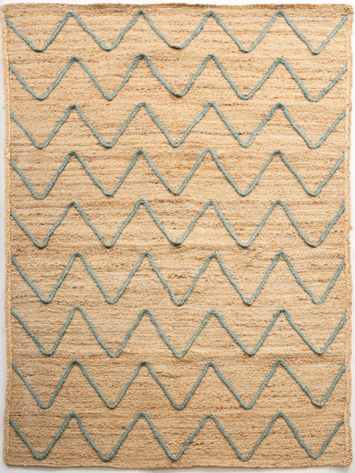 Lagos zig zag braided area rug