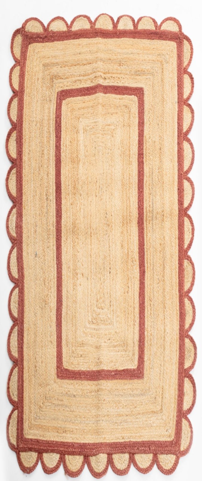 Luxor Scalloped Braided Runner