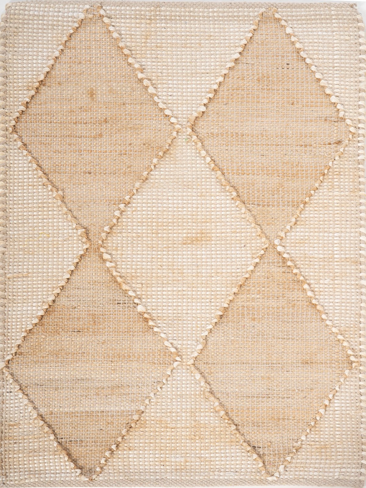 Geometric Harmony Cotton and Jute Rug