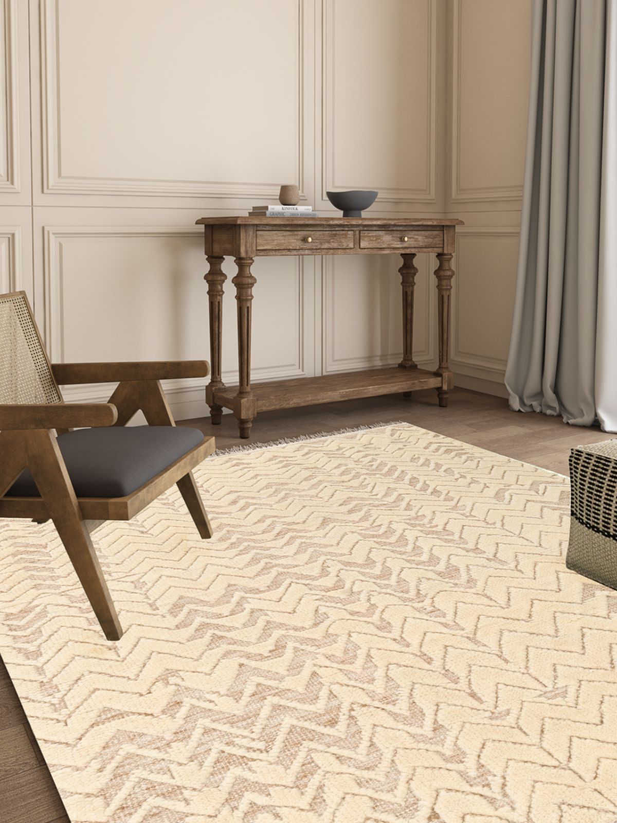 Beige Breeze Hand-Knotted Carpet