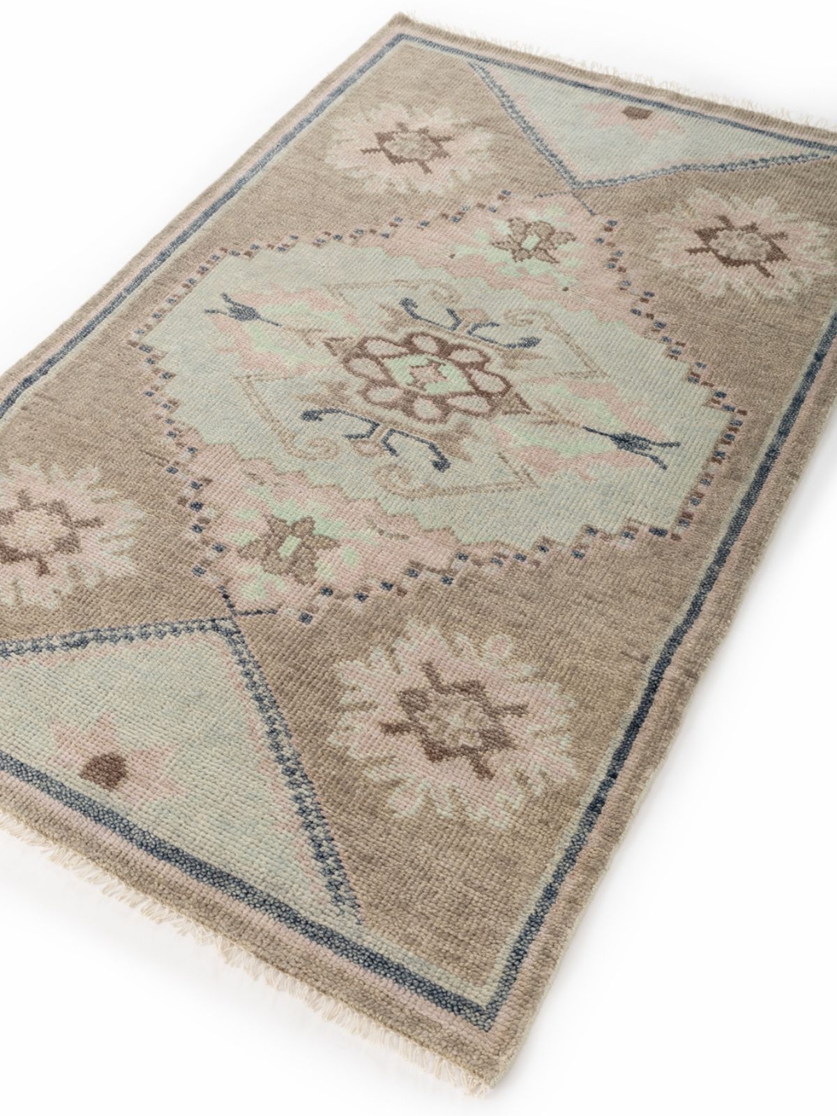 Navy Haven Turkish Hand-Knotted Rug