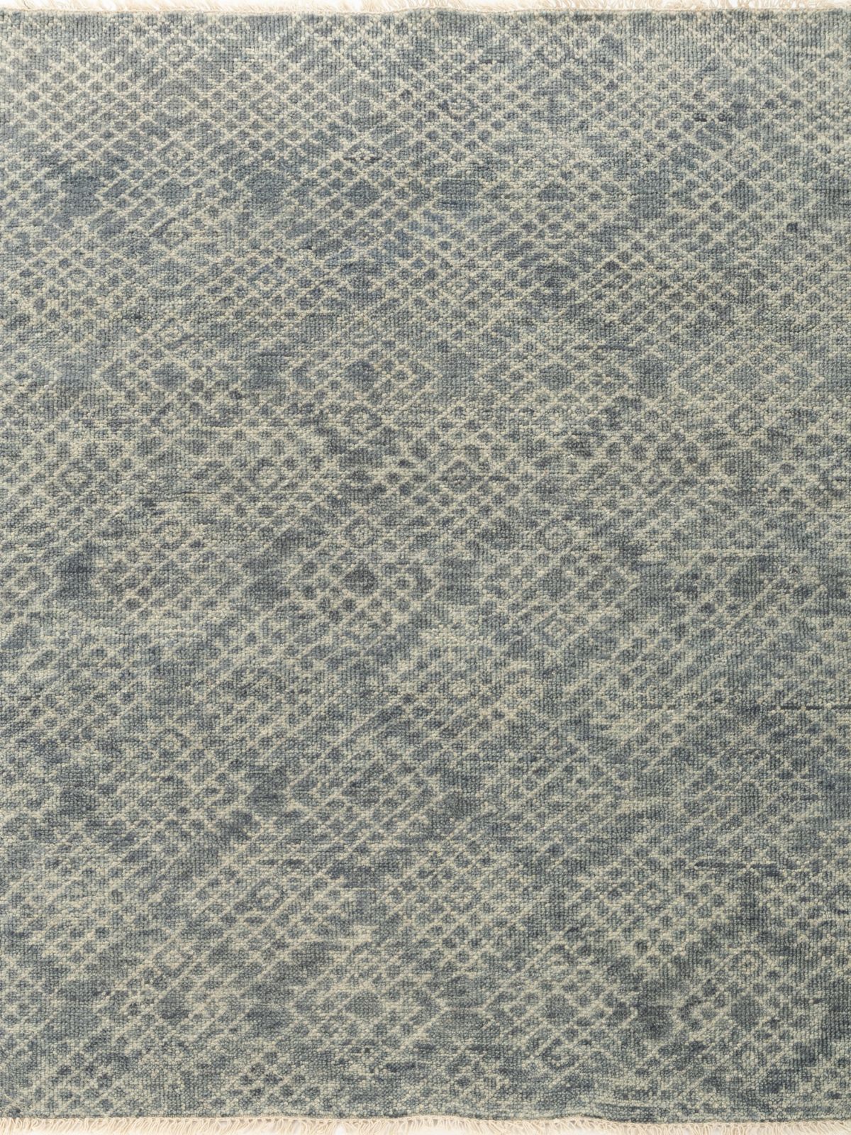 Grey Mystique Geometric Handknotted Carpet