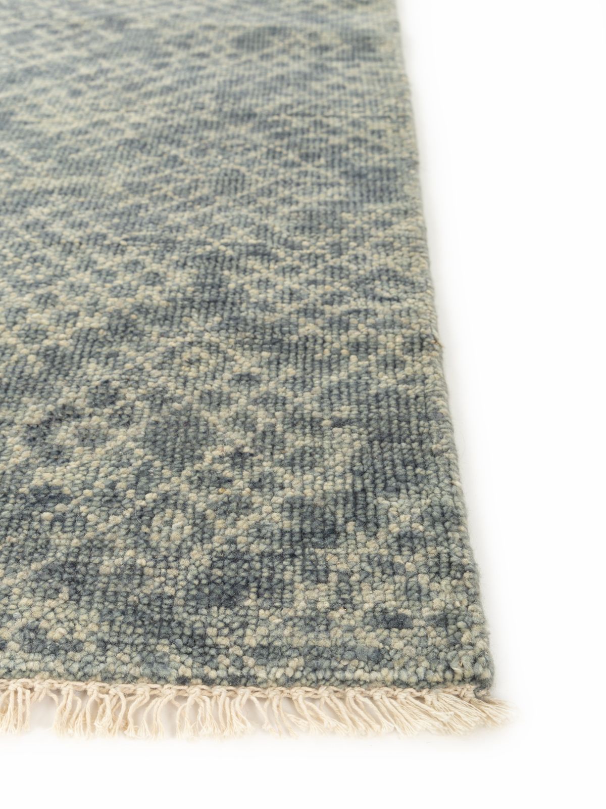 Grey Mystique Geometric Handknotted Carpet