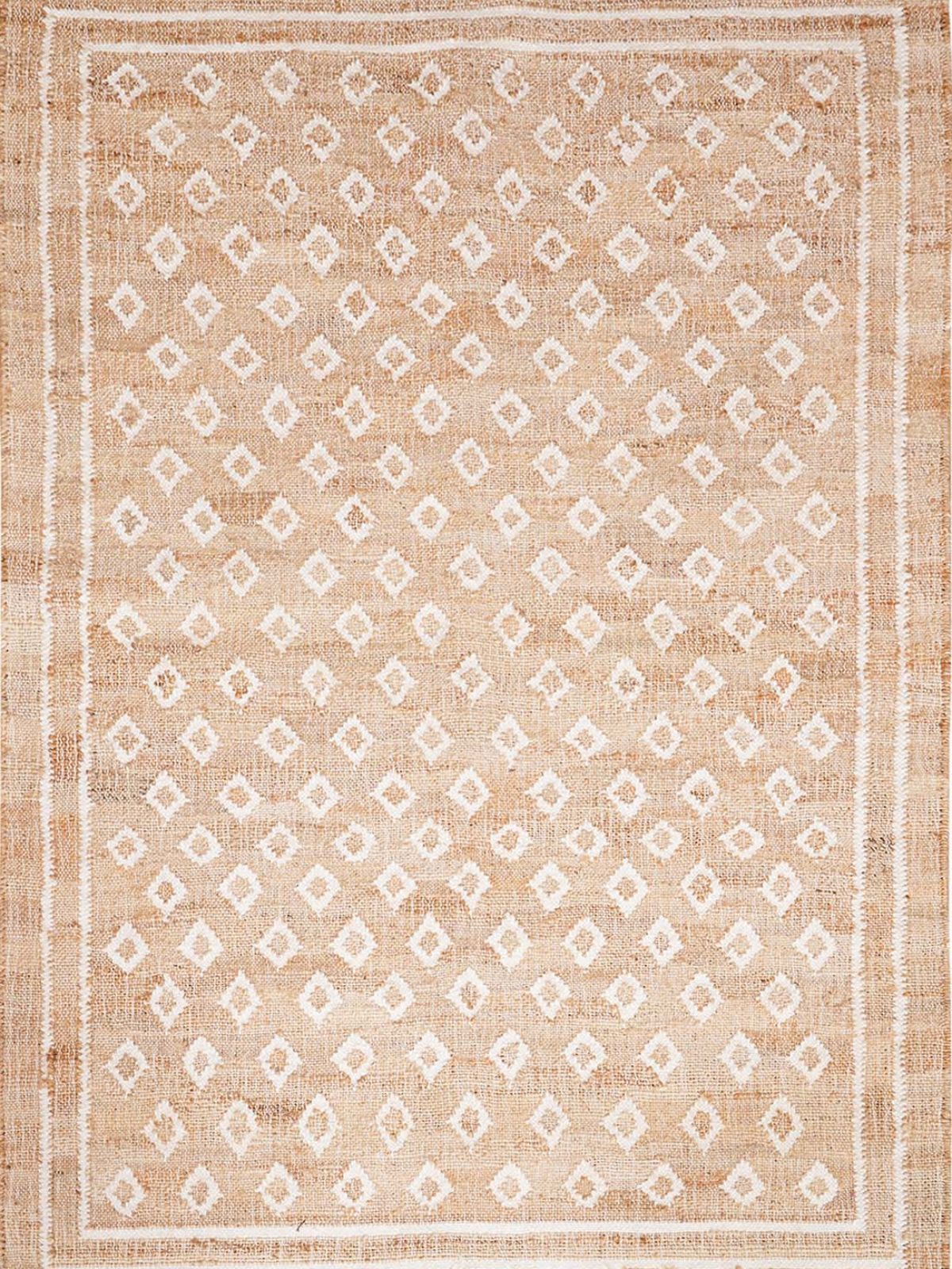 Ivory Diamond Sparkle Jute Rug_1
