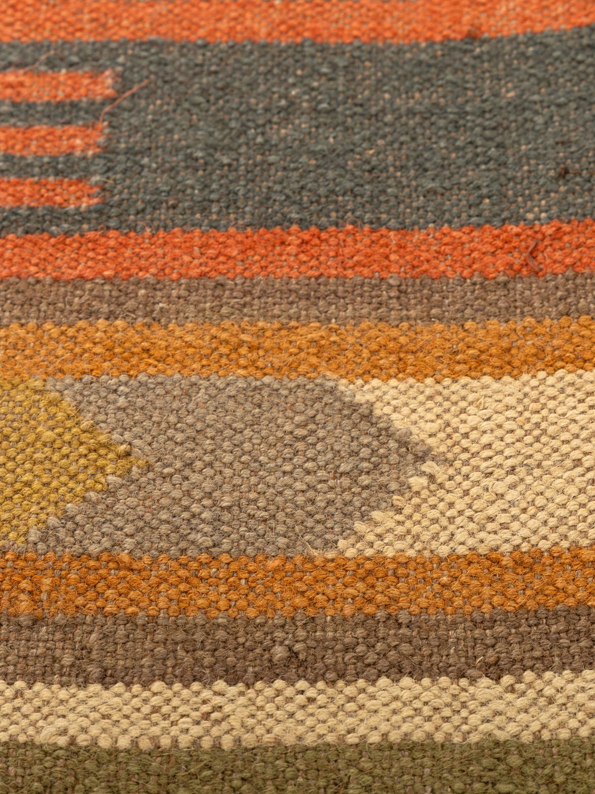 Sunbaked terracotta Kilim Rug