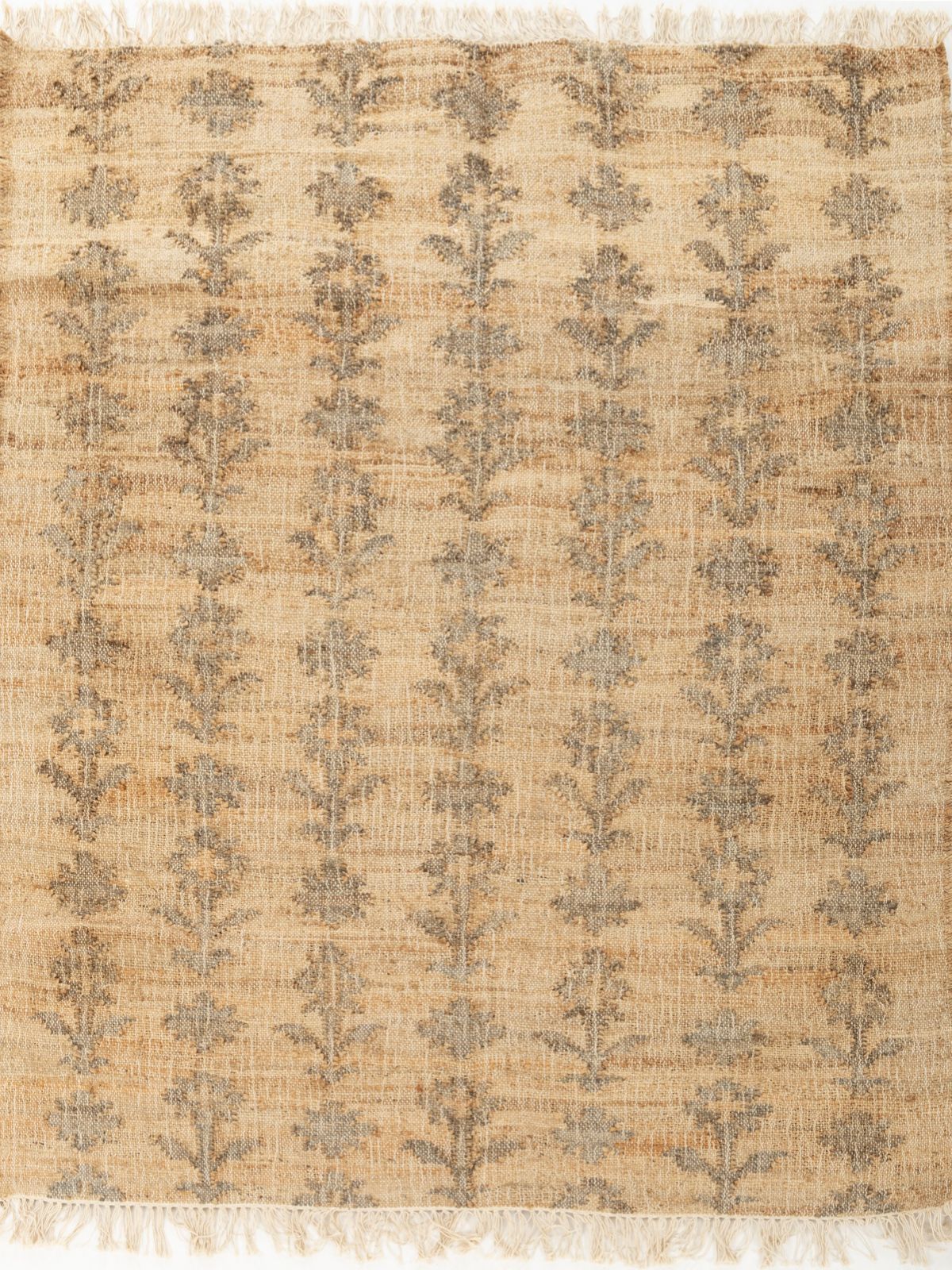 Inked florals Jute Rug