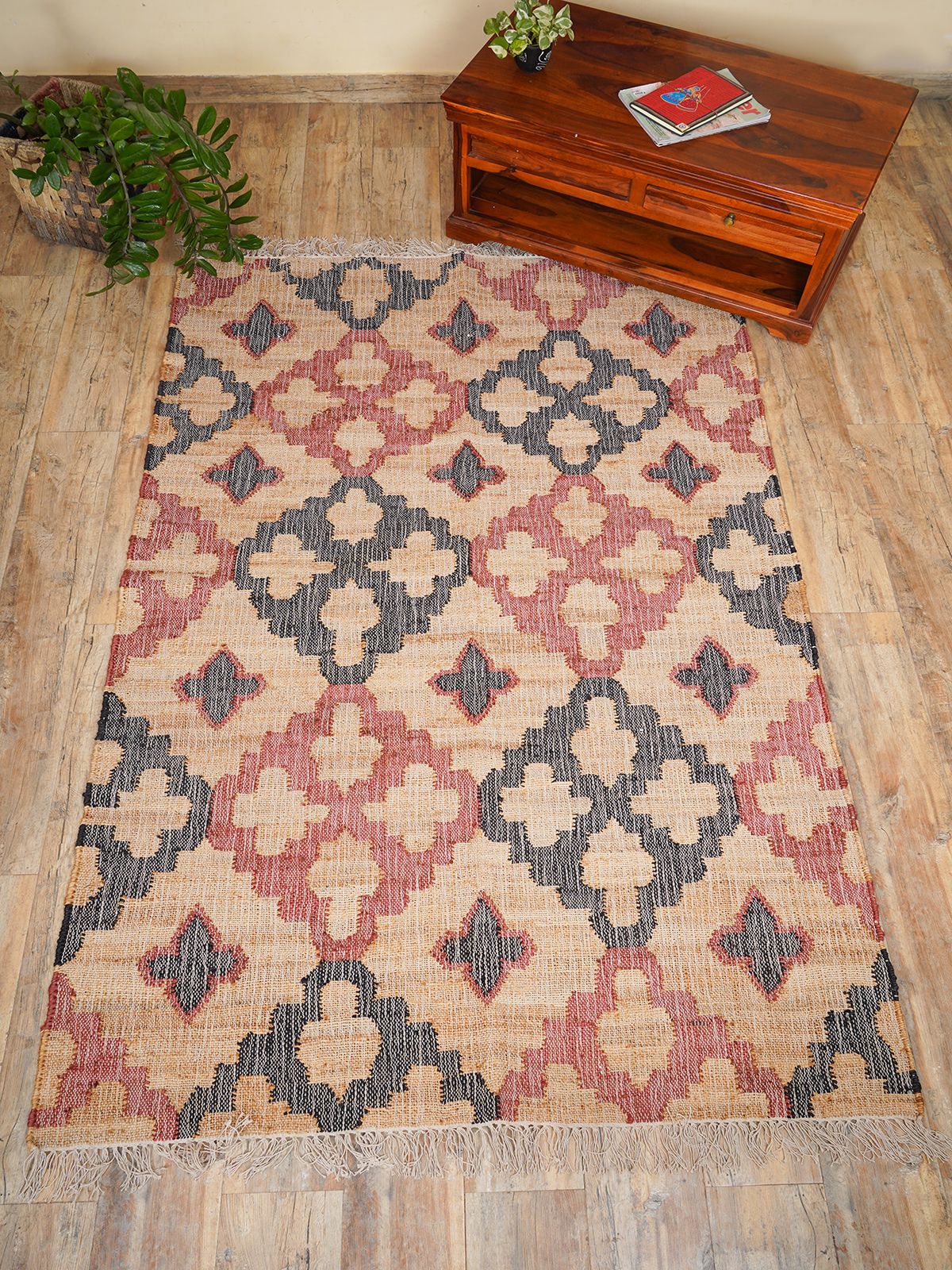 Rouge Reflection Jute Rug