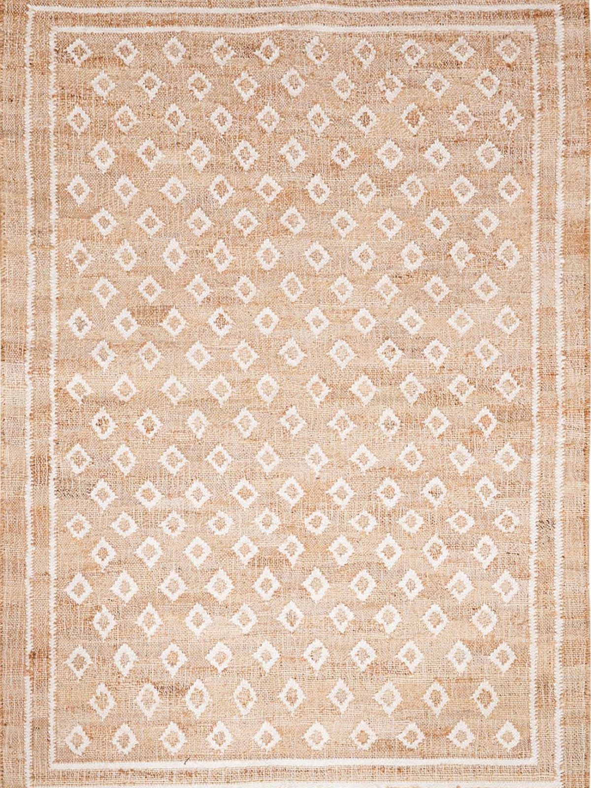 Ivory Diamond Sparkle Jute Rug