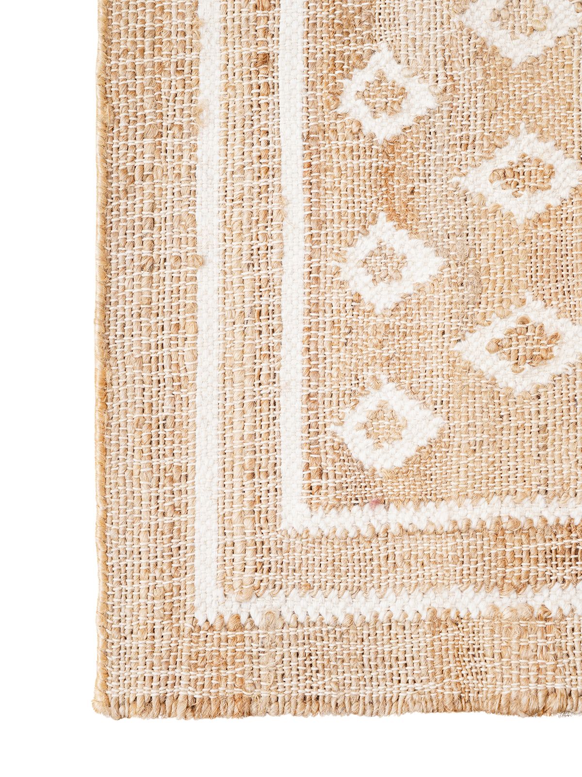 Ivory Diamond Sparkle Jute Rug