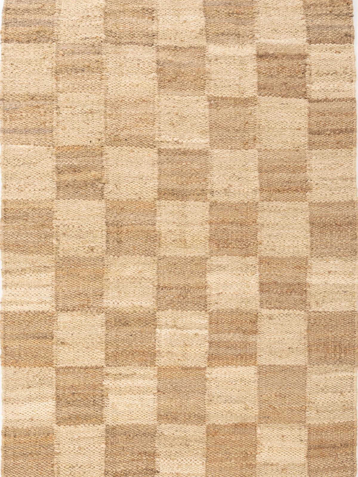 Natural Checkered Jute Rug