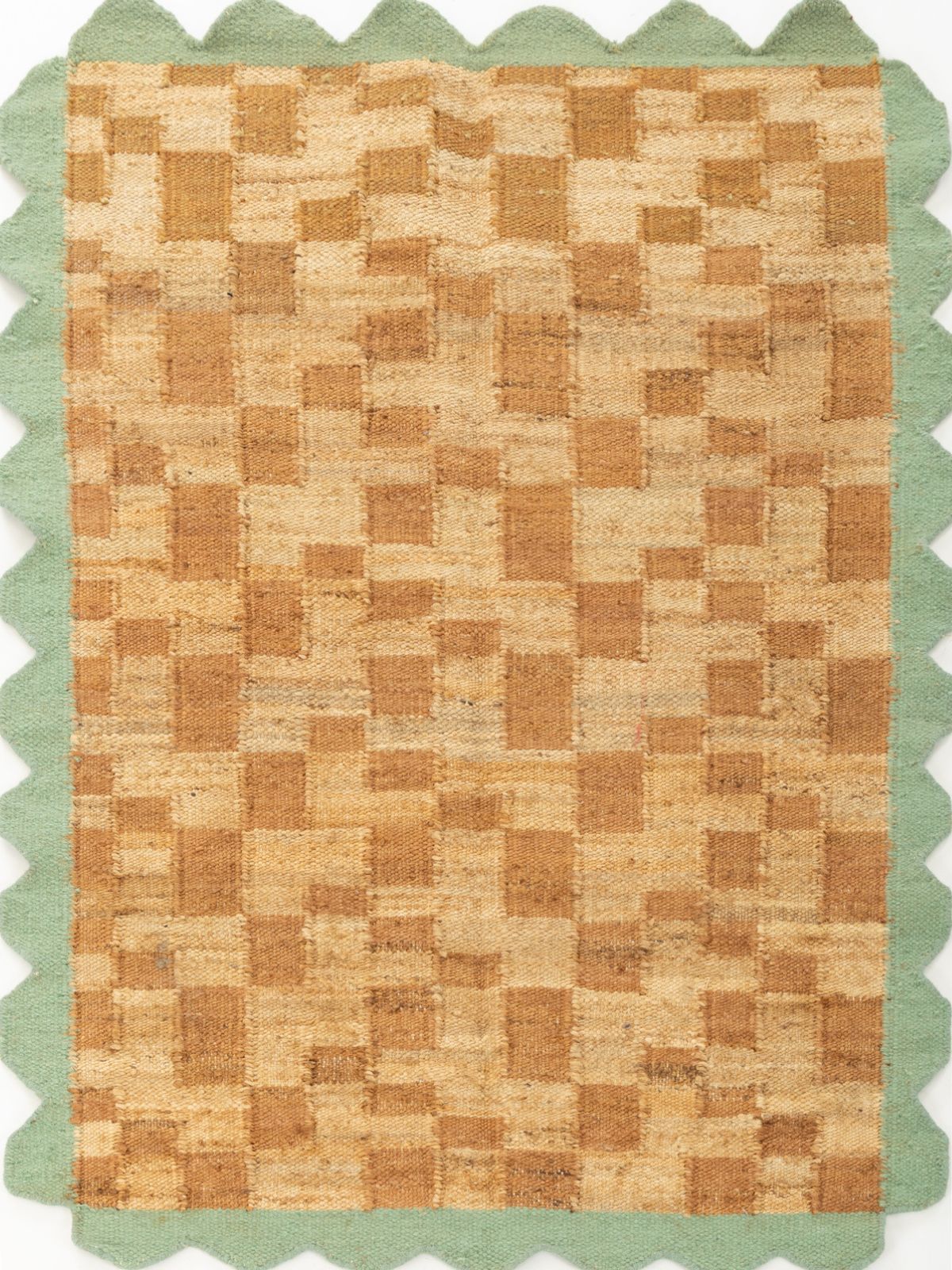 Scalloped Checkerboard Rug