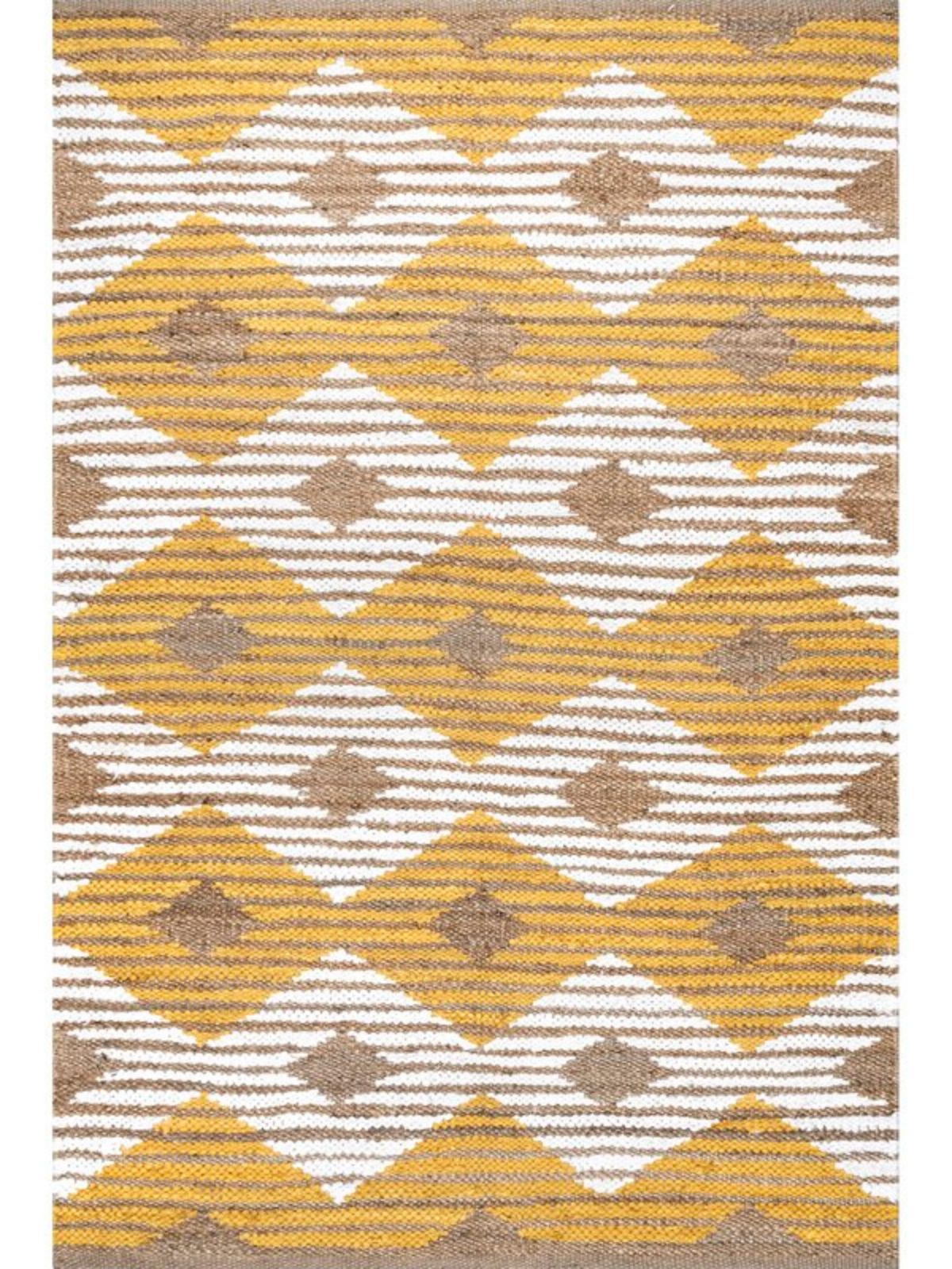 Nairobi striped braided rug-Yellow_1