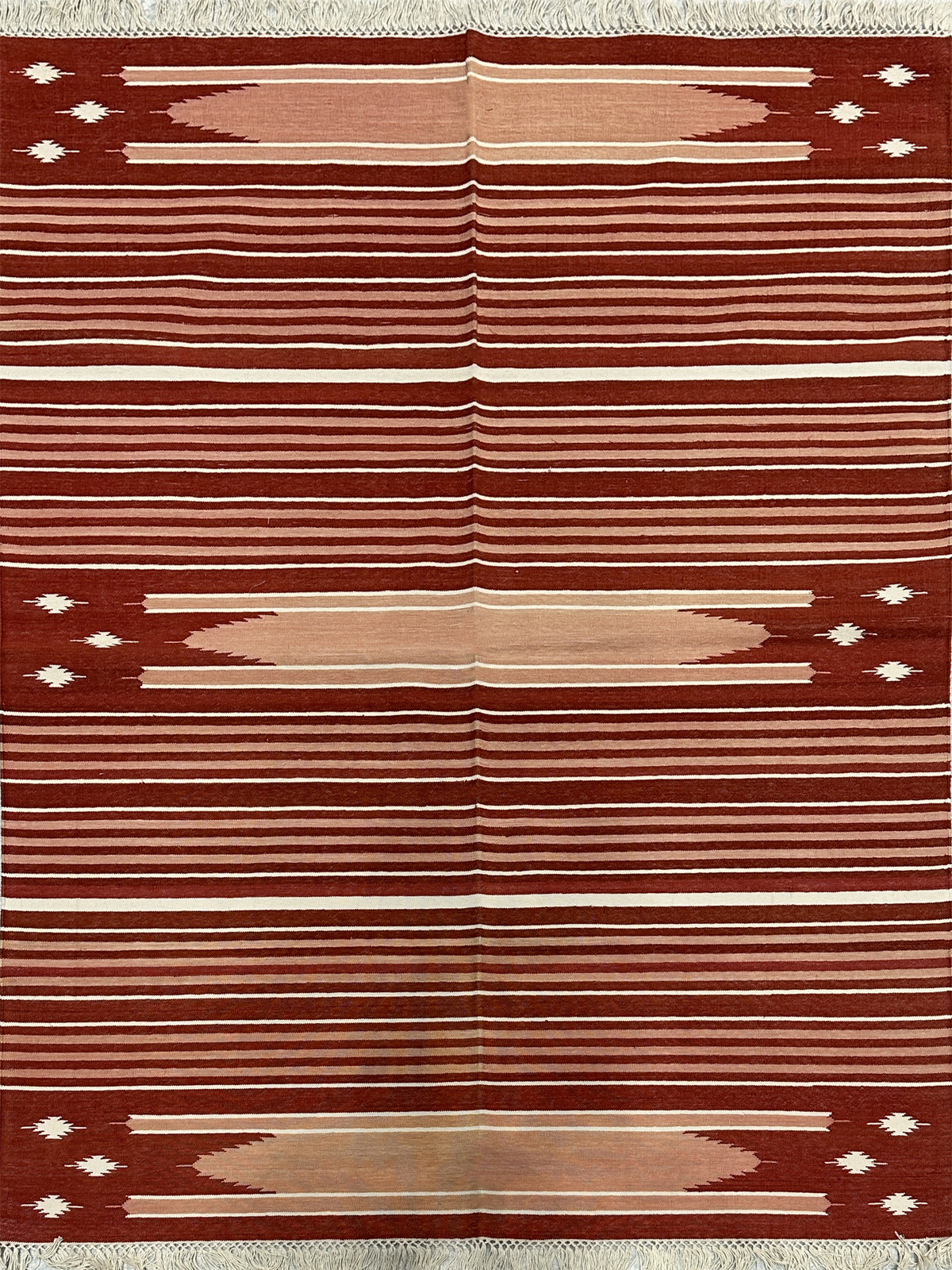 Crimson Bloom Kilim Cotton Rug