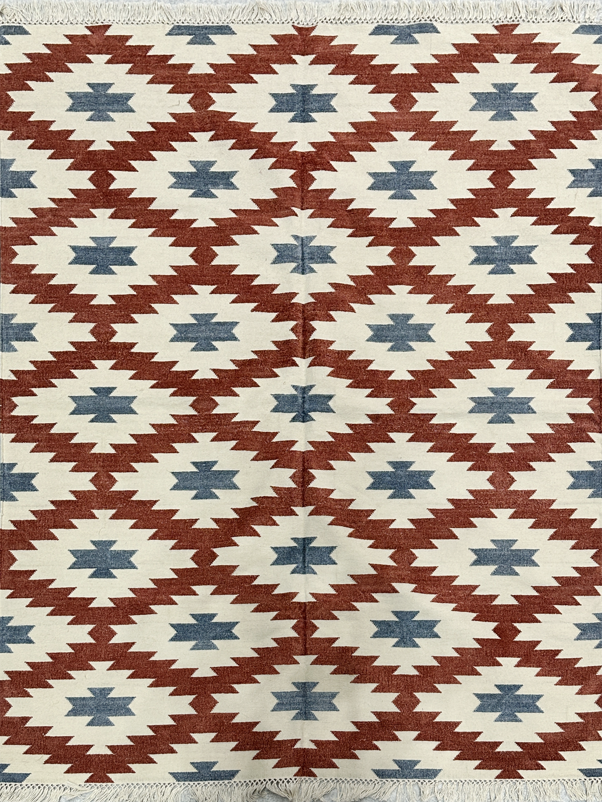 Scarlet & Ocean Kilim Cotton Flatweave Rug