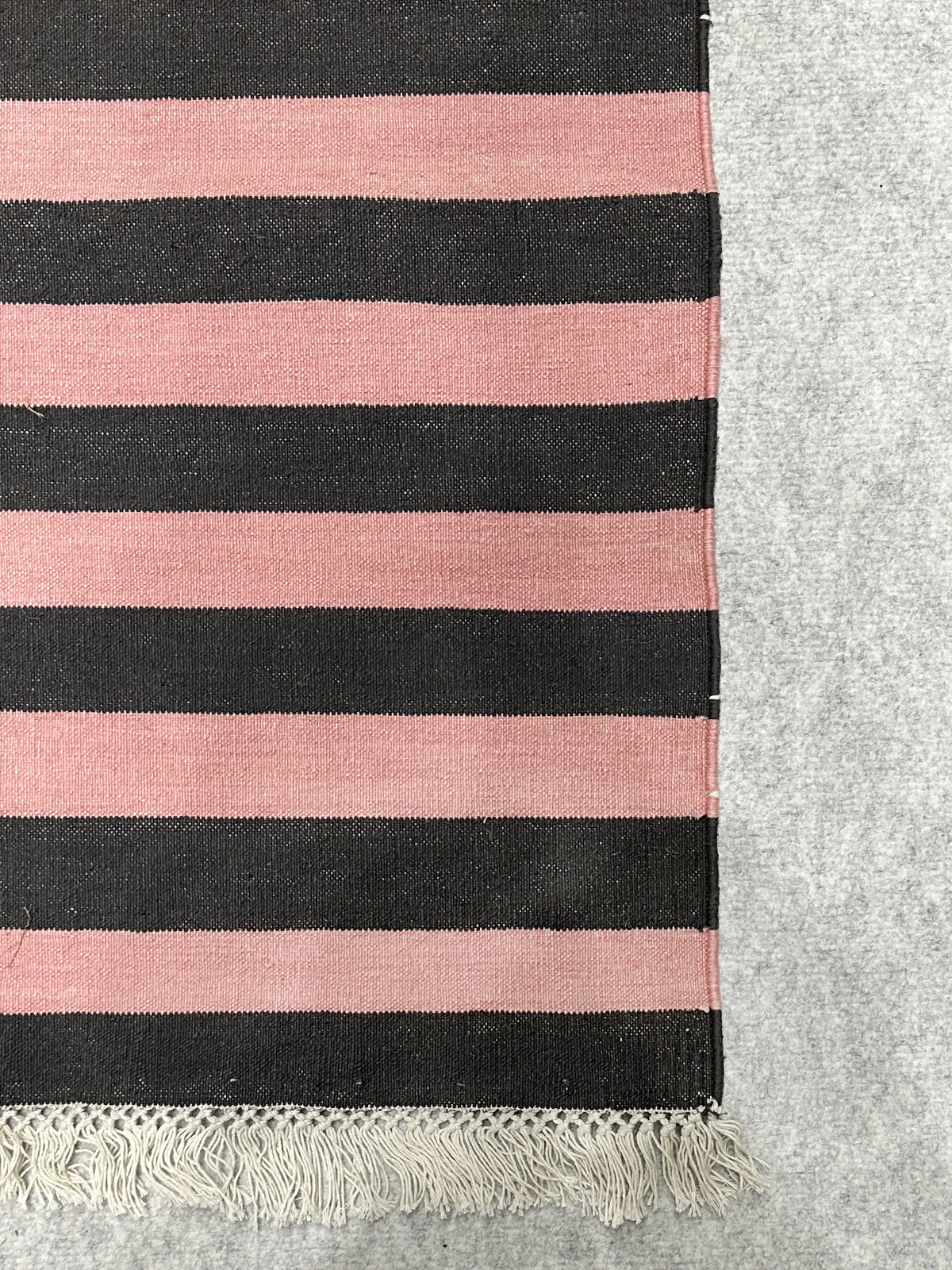 Crimson Tide Striped Cotton Rug