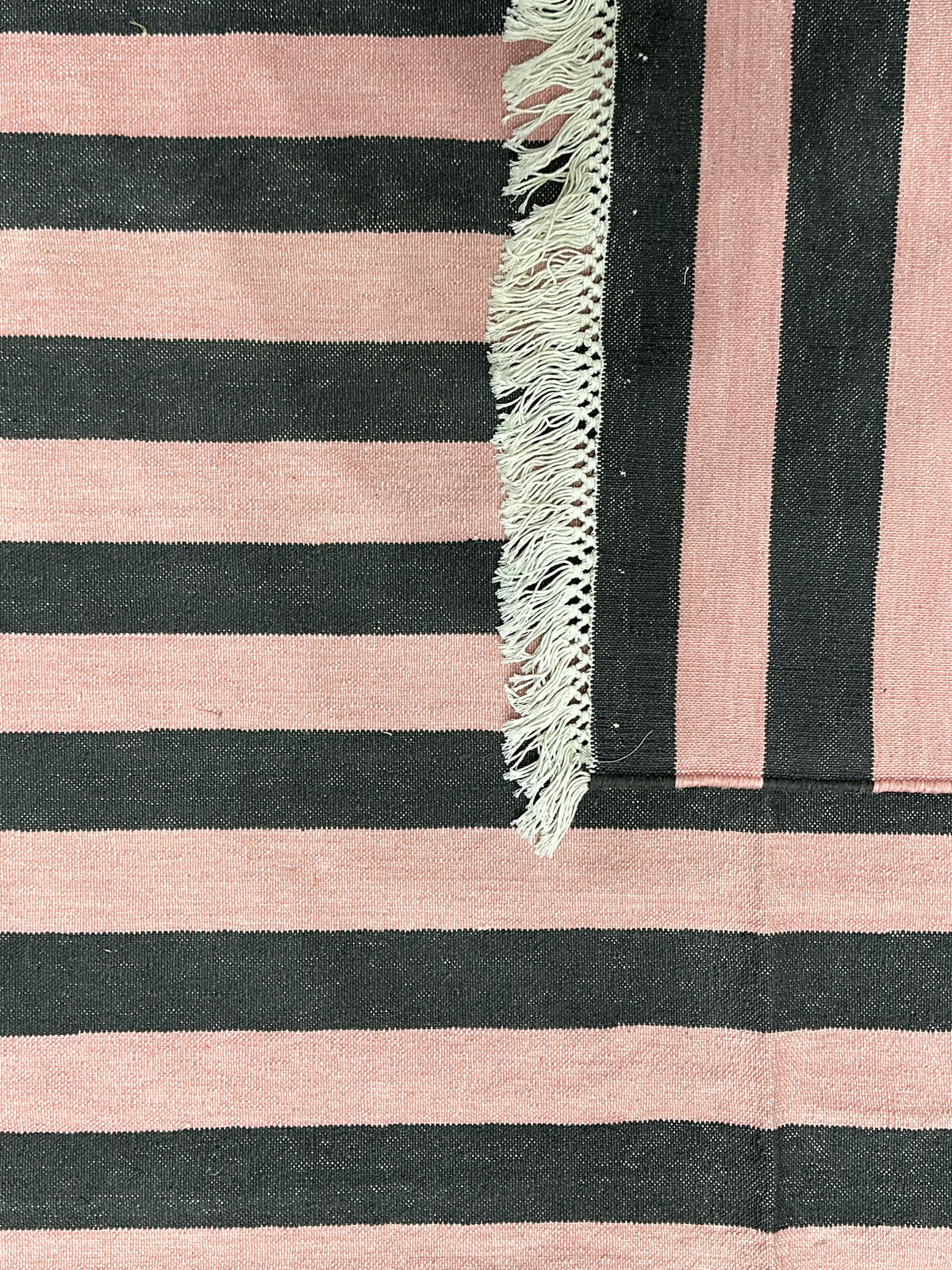 Crimson Tide Striped Cotton Rug