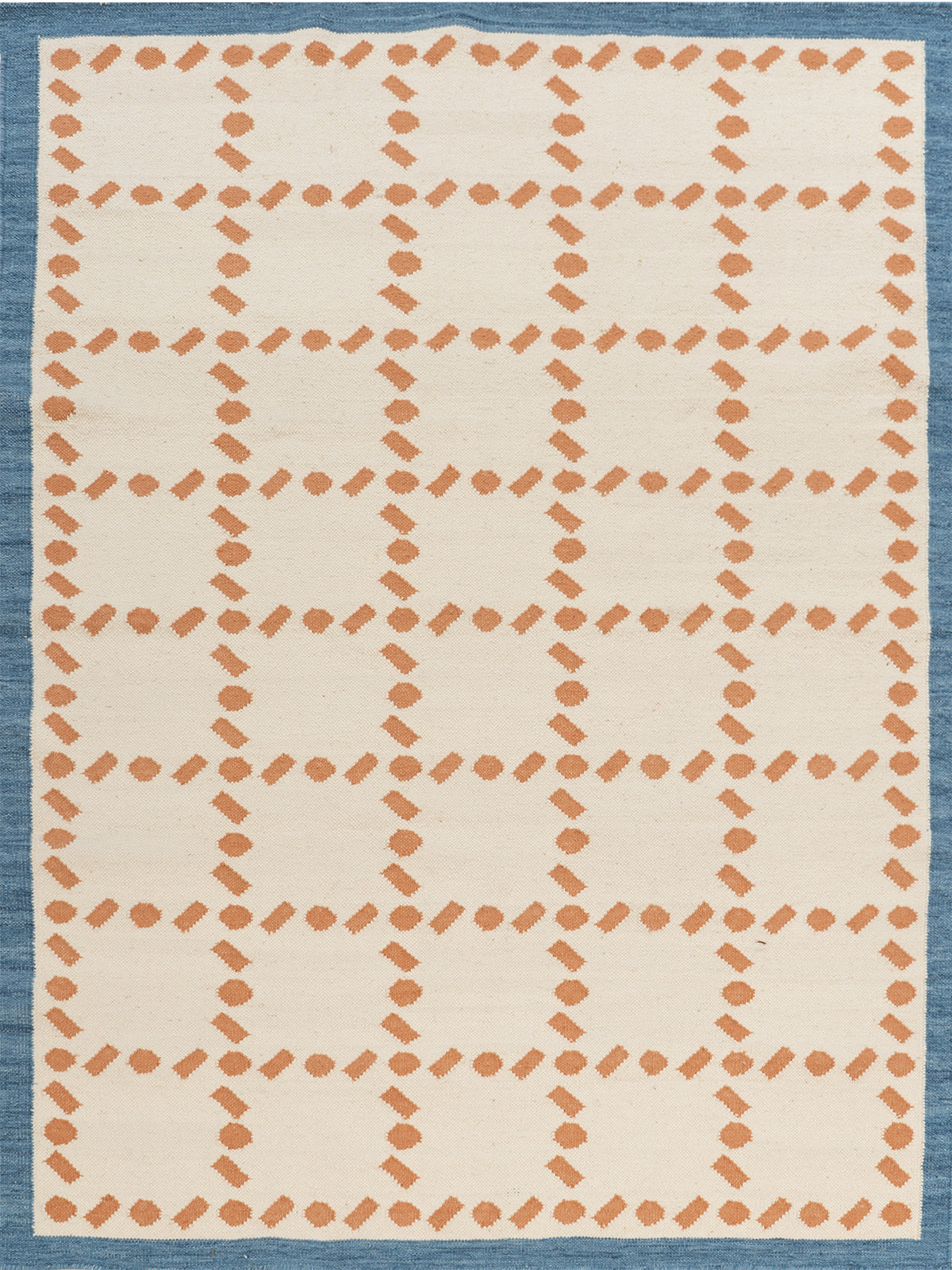 Scandi Dot Grid Flatweave Rug_1