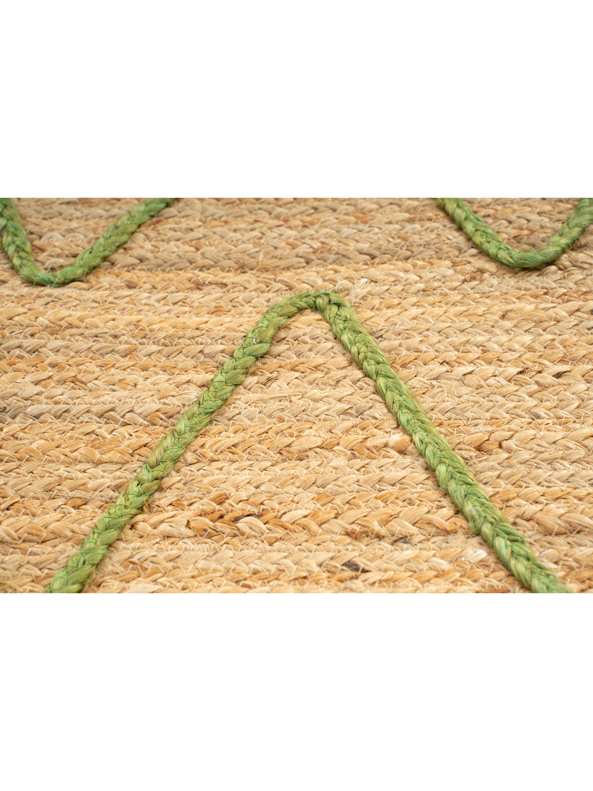 Lagos zig zag braided area rug