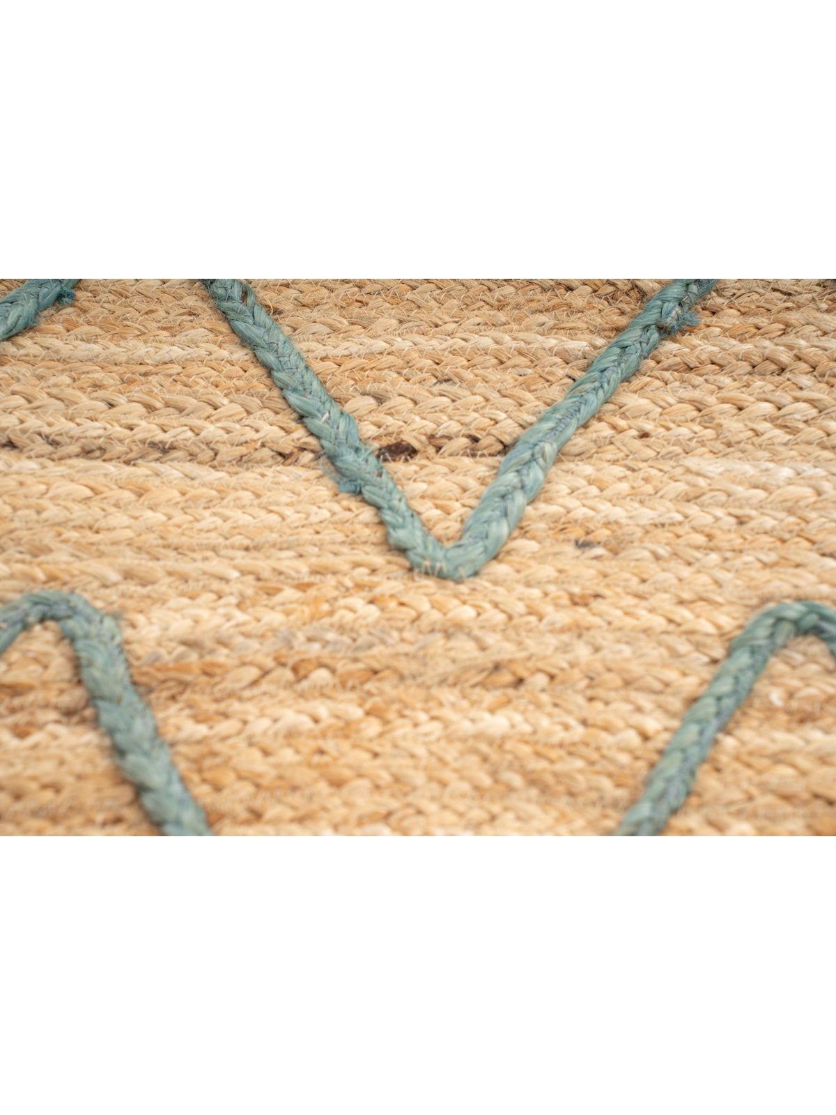 Lagos zig zag braided area rug